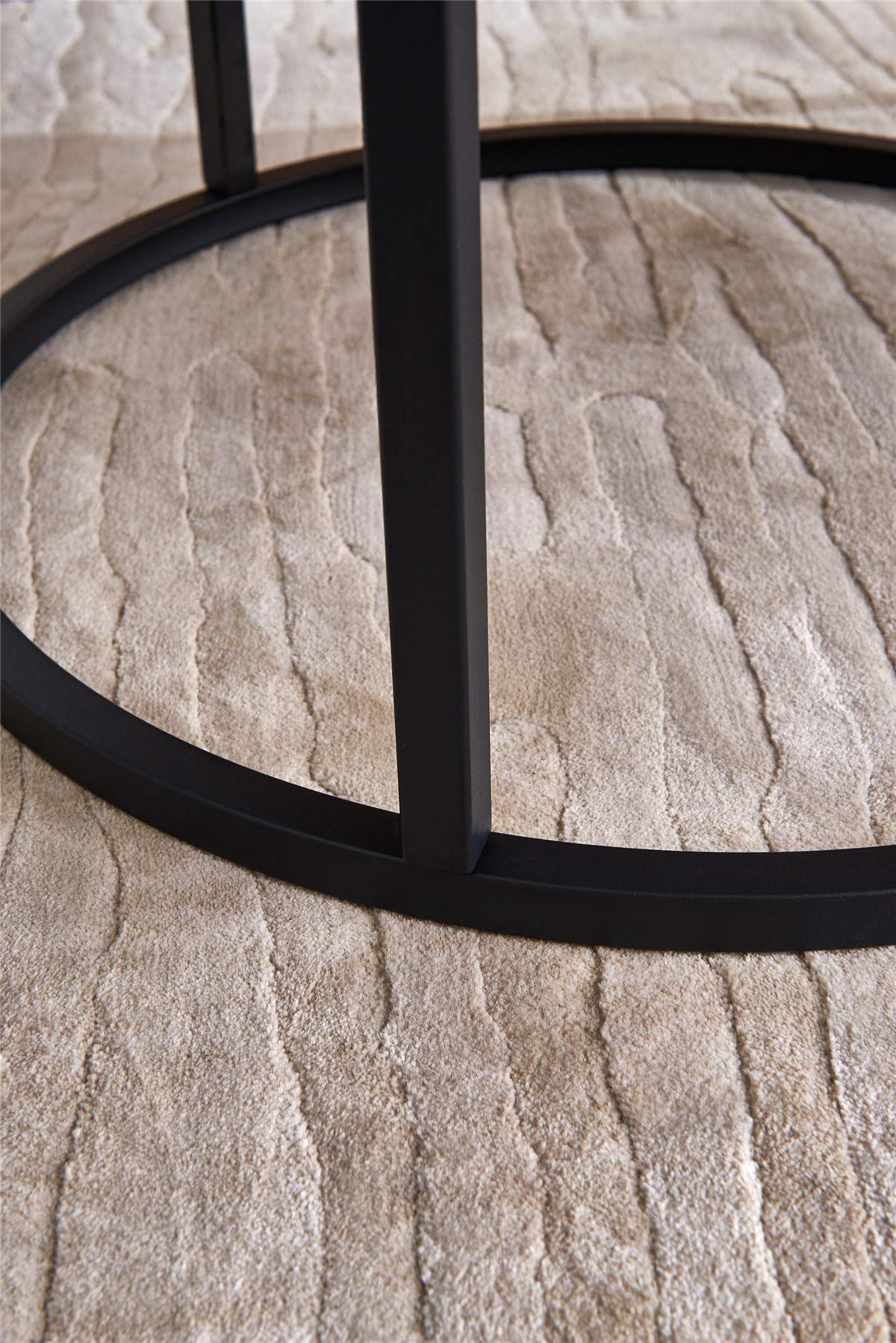Modern Round Nesting Coffee Table Set of 2 - Mid Century Wood Accent with Faux Marble Tabletop & Black Frame - Perfect for Living Room, Office, Balcony - Great Gift for Thanksgiving & Christmas - Ideal for Small Spaces & Home Decor (White)