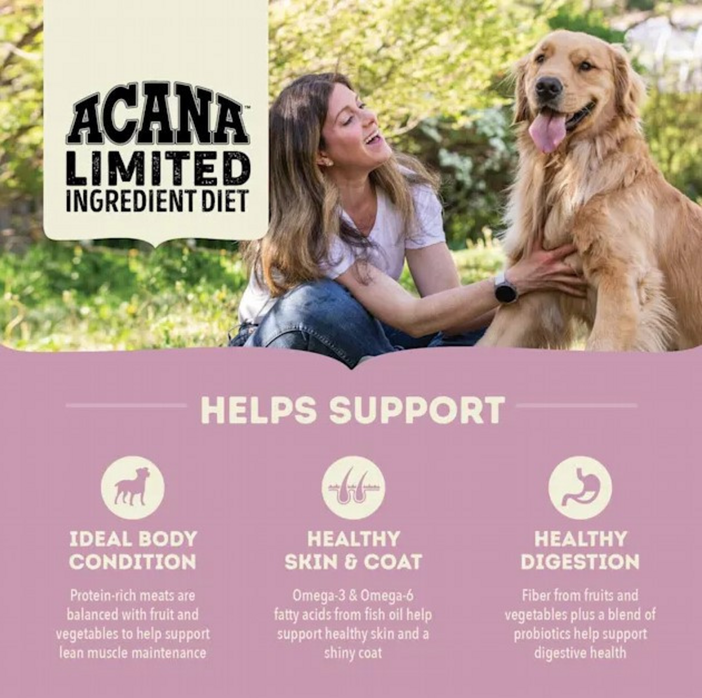 ACANA Singles Lamb & Apple Recipe Limited Ingredient Dry Dog Food - Grain-Free, High-Protein Kibble for Dogs with Sensitive Stomachs - Perfect for Adult Dogs & Puppies with Food Allergies
