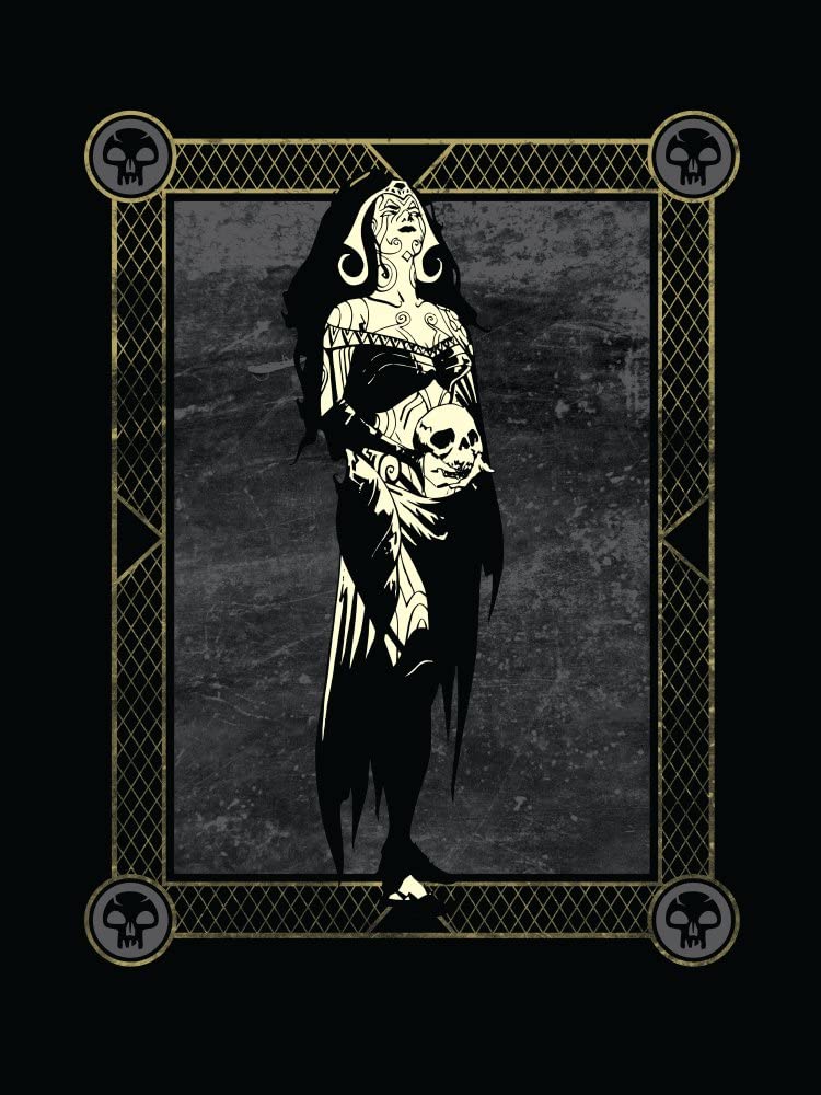 Magic the Gathering Liliana Black Card Men's Graphic T-Shirt | MTG Gaming Apparel for Casual Wear & Conventions