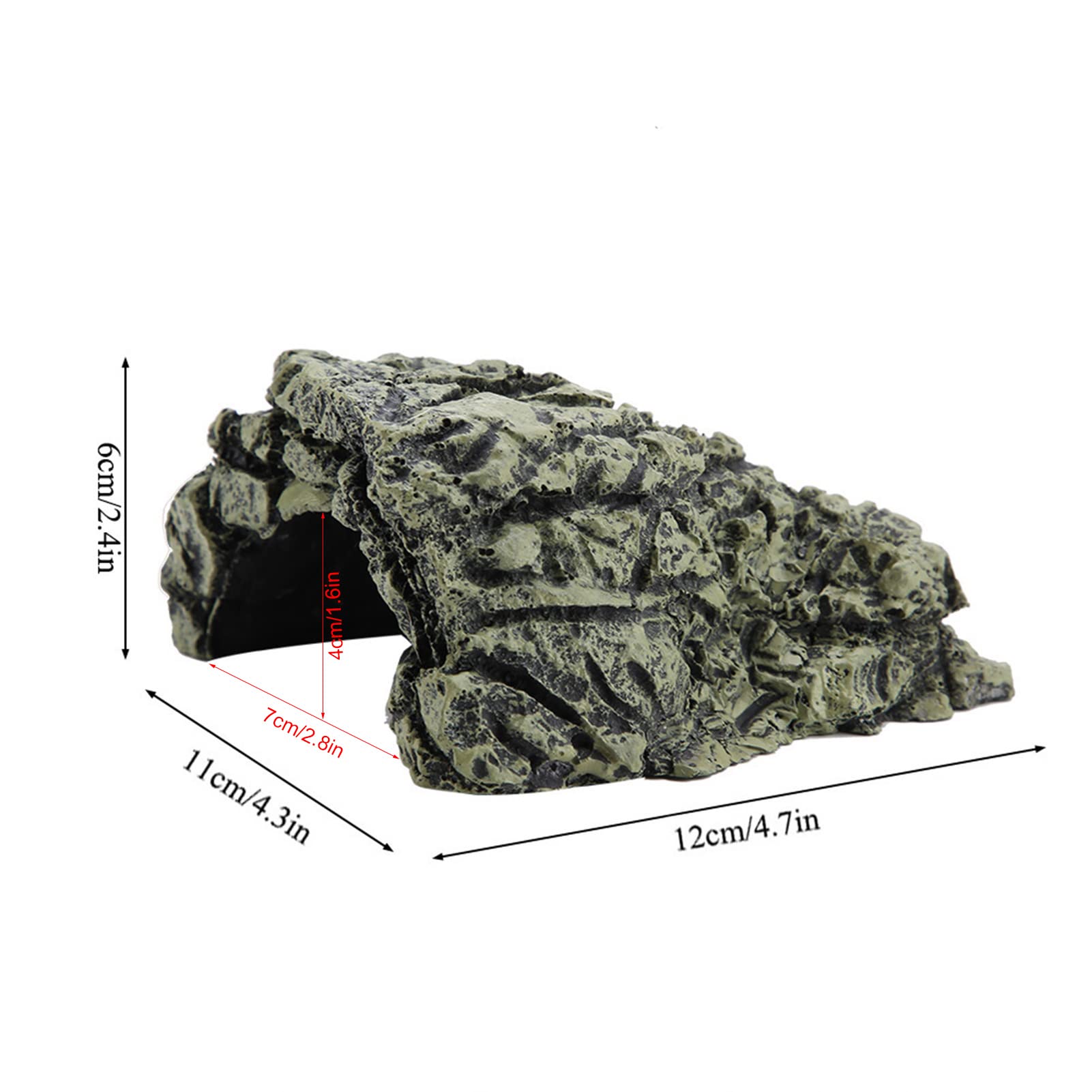Premium Reptile Hideout Cave - Natural Terrarium Decor for Lizards, Snakes & Small Pets - Medium Size 4.7