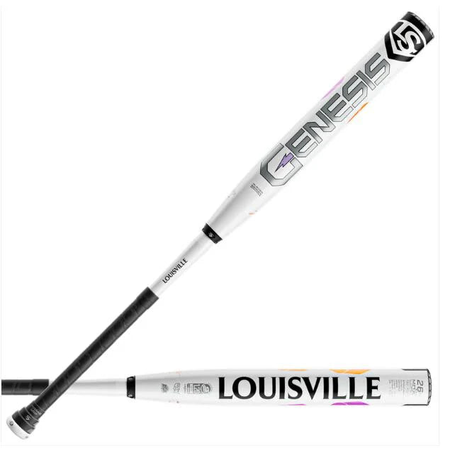 Louisville Slugger 2025 Genesis 2-Piece USSSA Slowpitch Softball Bat - Pink Ribbon Cancer Awareness Edition - Perfect for Charity Games & Breast Cancer Awareness Tournaments