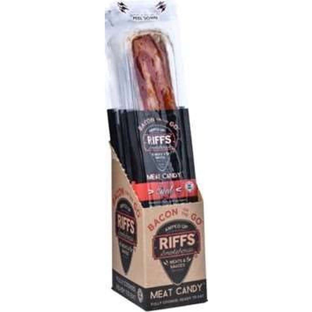 Riffs Smokehouse Habanero Meat Candy - Spicy Beef Jerky Snacks (12-Pack Case) - Perfect for Camping, Road Trips & Office Snacking