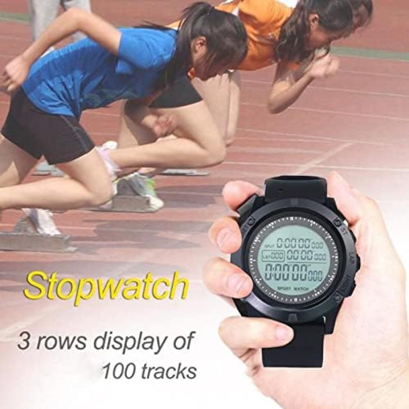 Referee Stopwatch Timer - Digital Countdown Sports Stopwatch with Night Light & Waterproof for Soccer, Basketball, Volleyball Games - Perfect for Coaches, Referees & Training Sessions