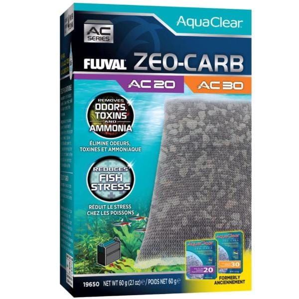 Fluval AC Series Zeo-Carb Replacement Filter Inserts for Aquariums - Removes Impurities & Odors, Ideal for Freshwater & Saltwater Fish Tanks