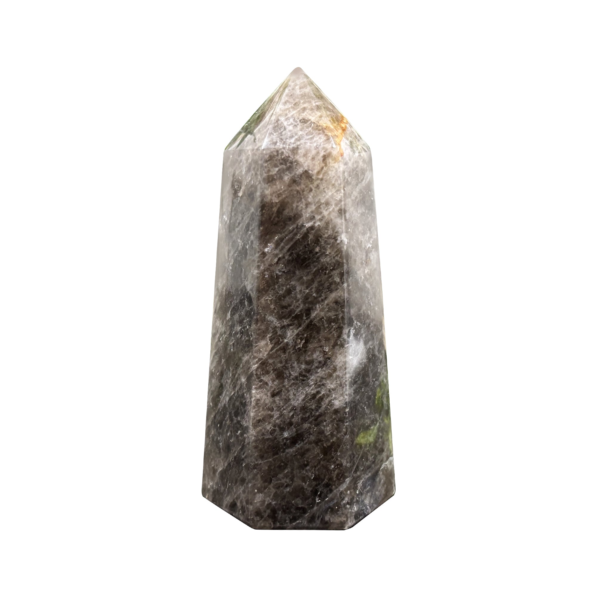 Natural Black Moonstone Crystal Obelisk Tower Point - Healing Stone for Intuition, Grounding & Emotional Balance | Protective Energy Stone | Meditation, Home Decor & Spiritual Gift