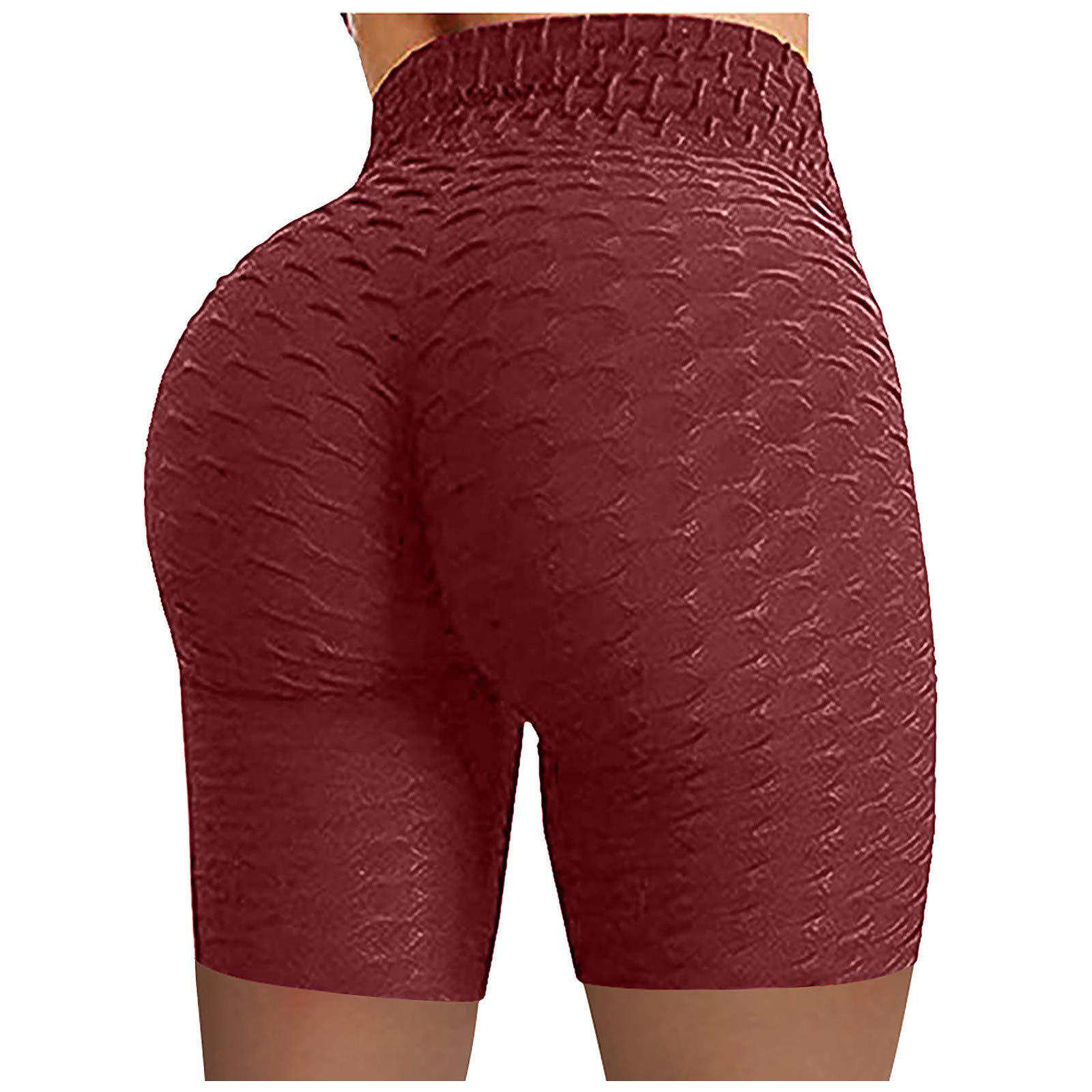 Women's High Waist Yoga Shorts - Tummy Control Biker Shorts for Running & Workout