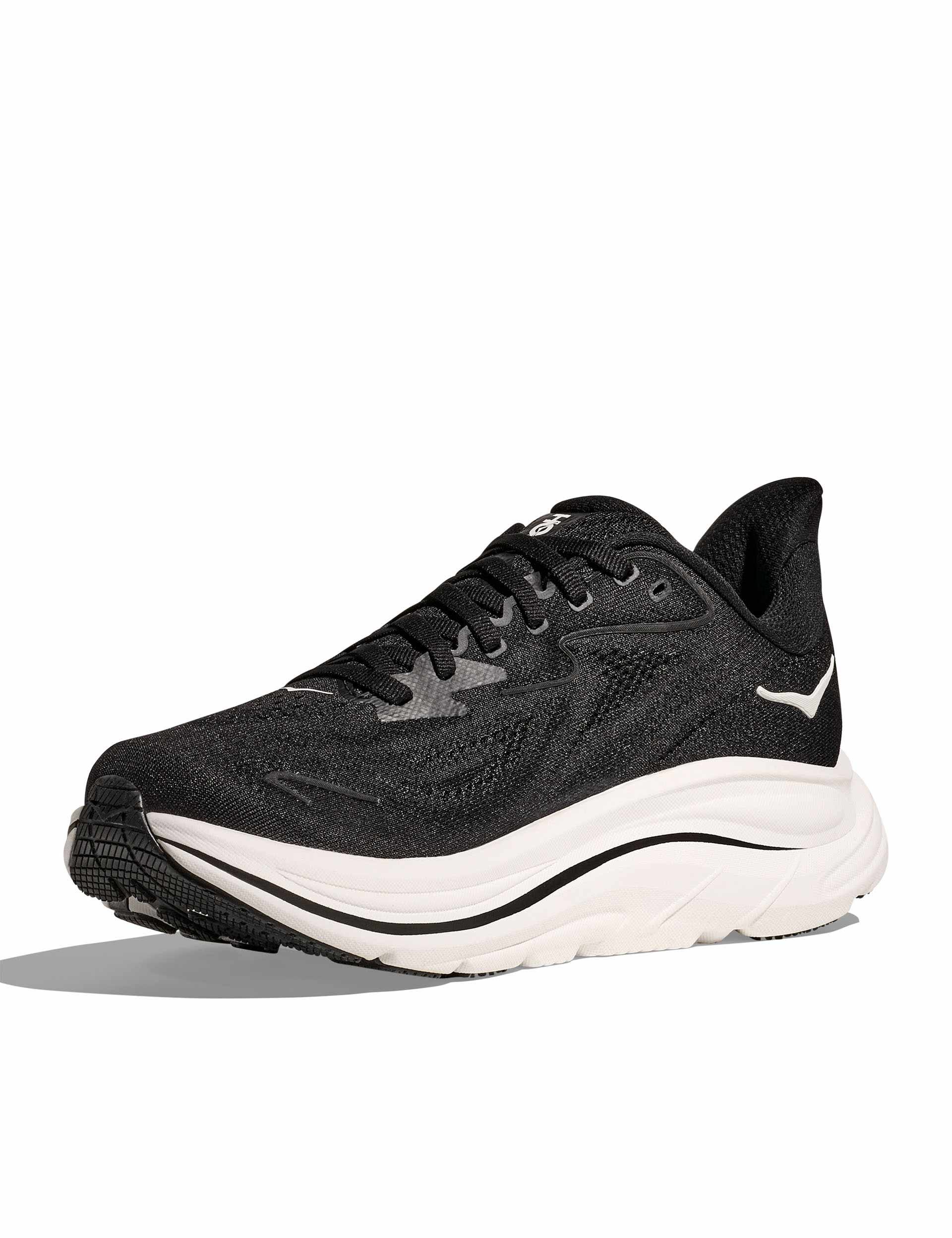 Brooks Men's Clifton 10 Running Shoes - Black/White - Lightweight Cushioned Road Running Sneakers for Marathon Training & Daily Jogging