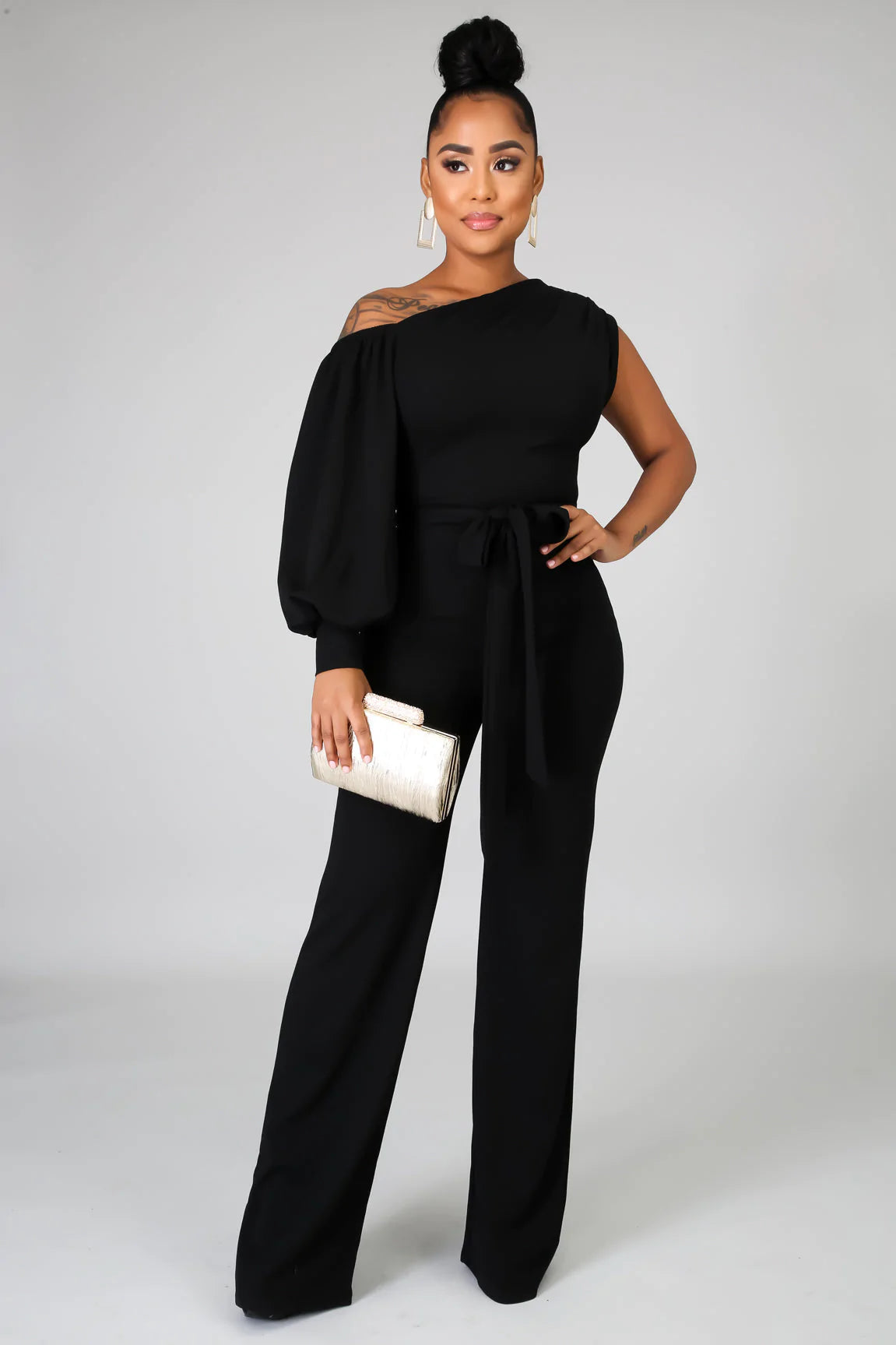 Stylish Black Jumpsuit for Women - Trendy One-Piece Romper with Pockets | Perfect for Casual Outings, Parties & Date Nights