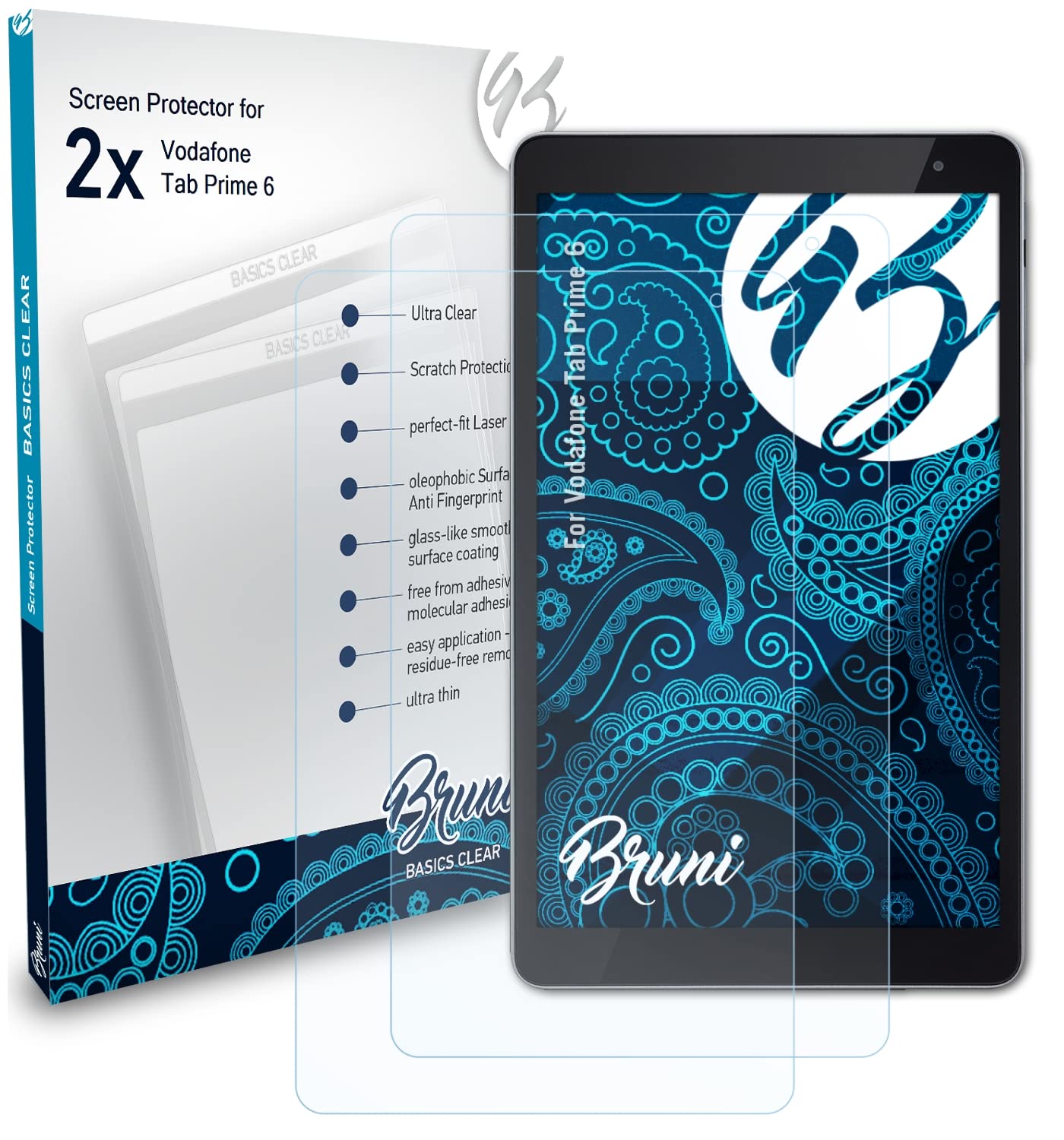 Vodafone Tab Prime 6 Screen Protector [2-Pack] - HD Clear Anti-Scratch Film for Ultimate Protection | Perfect for Work, Travel & Everyday Use