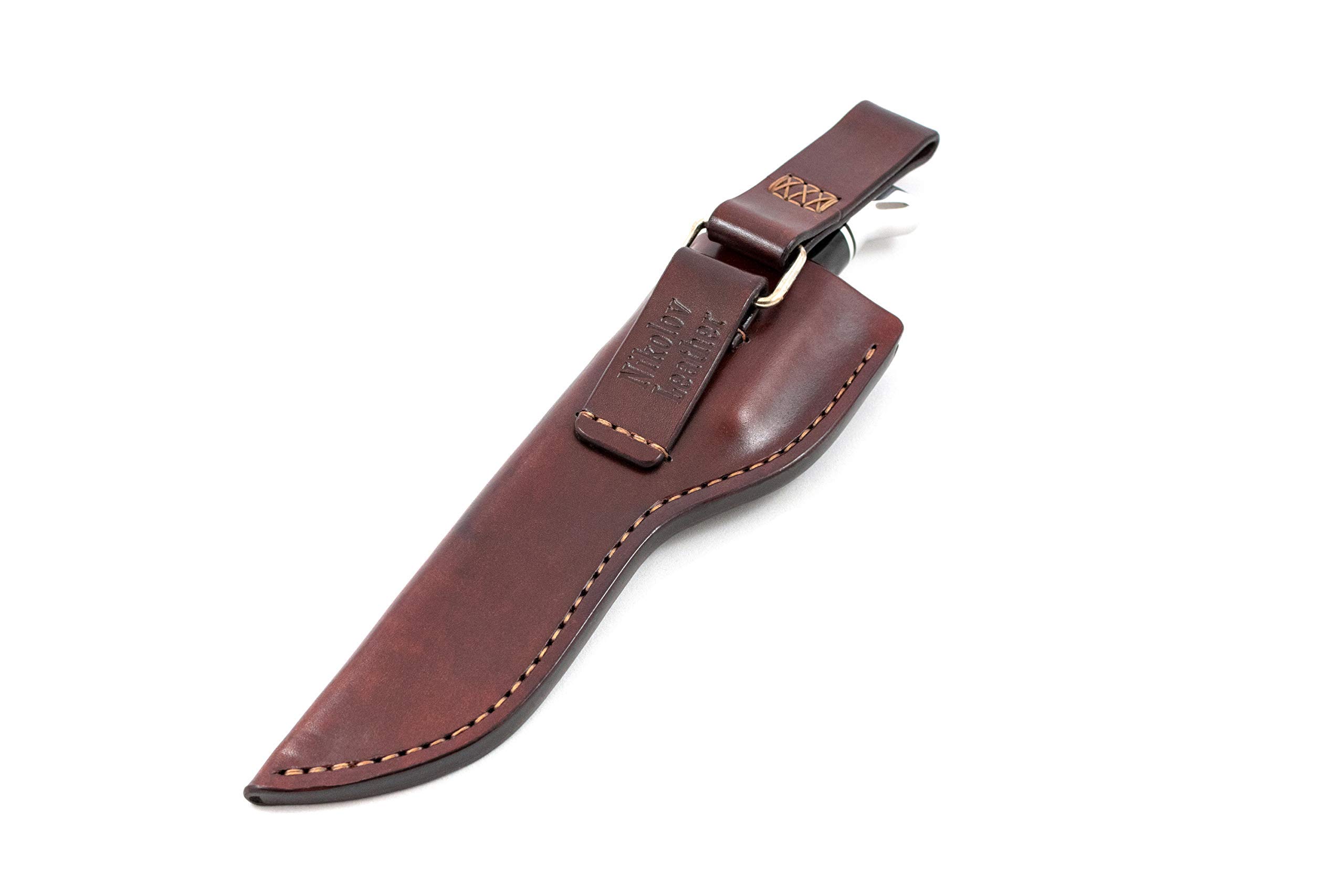 Buck 119 Leather Knife Sheath with Belt Loop & Dangler - Premium Hunting Knife Holster for Fixed Blade - Perfect for Outdoor Adventures, Camping & Bushcraft