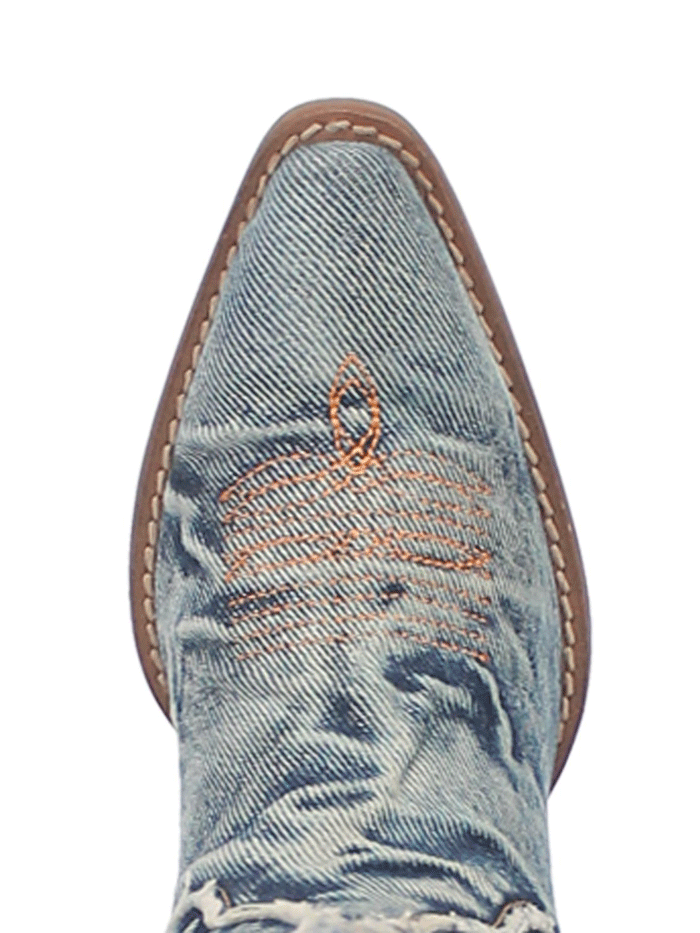 Dingo DI950 BL Women's Y'all Need Dolly Western Fashion Boots in Denim Blue - Perfect for Country Dancing, Rodeos & Casual Wear