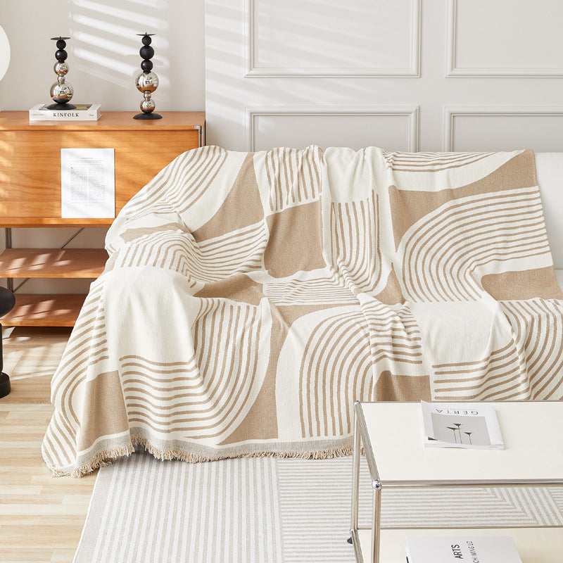Stylish Geometric Harmony Sofa Cover - Modern Stretchable Couch Slipcover for Living Room, Home Decor & Protection - Perfect for Pets, Kids & Daily Use