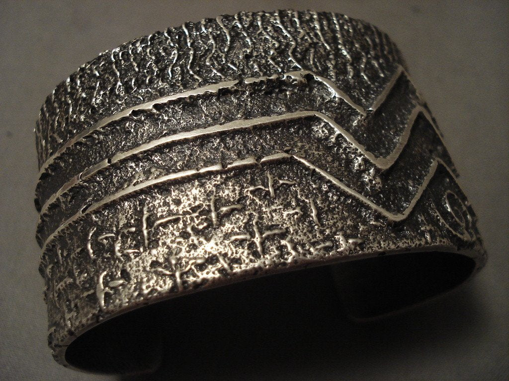 Authentic Navajo Native American Silver Bracelet - 139g Heavy Stars of the Sky Handmade Jewelry for Women, Boho Chic Accessory | Perfect for Festivals, Weddings & Everyday Wear