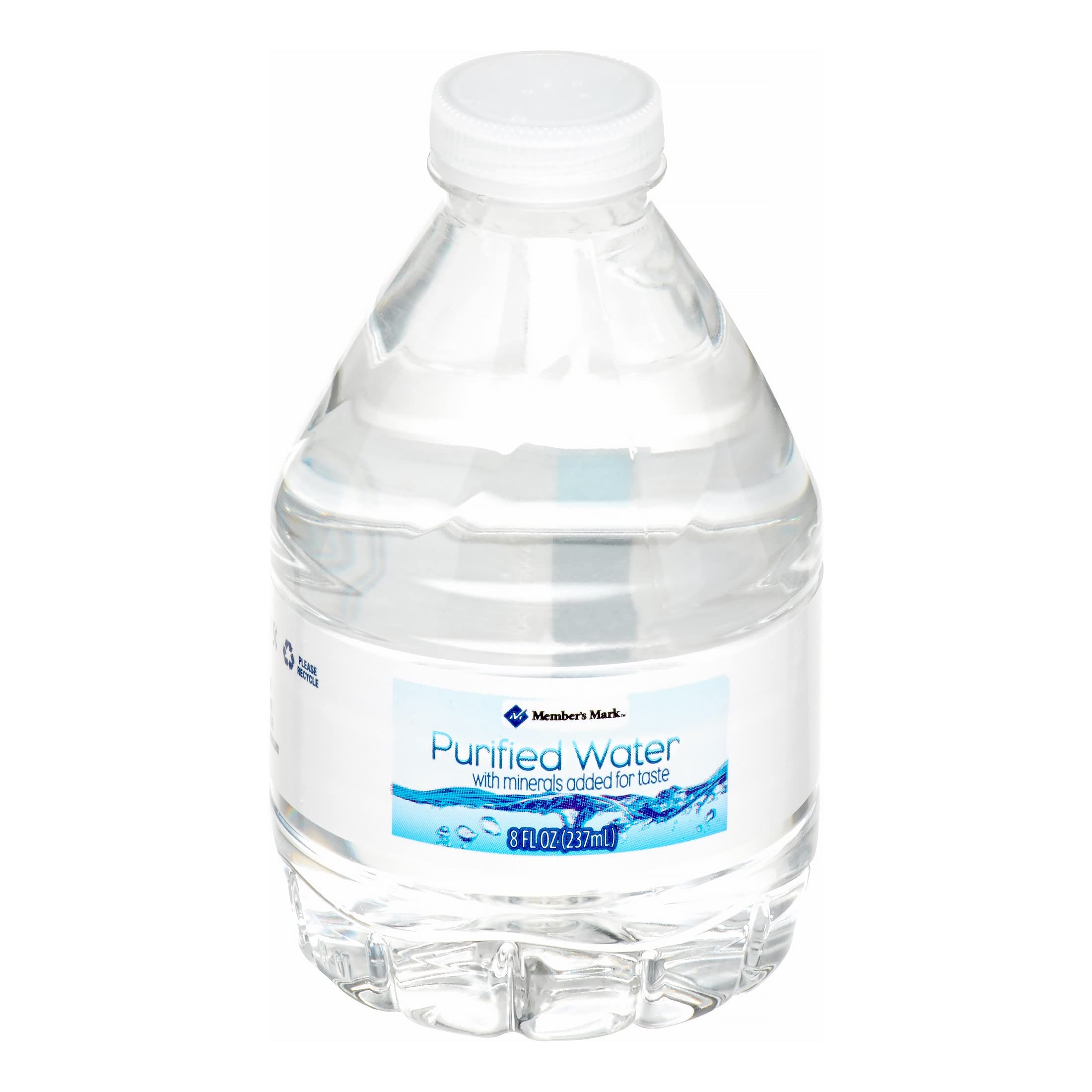 Members Mark Mineral-Enhanced Purified Water Bottles, 8 oz (320 Count) - Unflavored Bottled Water for Hydration, Office, Gym & On-The-Go