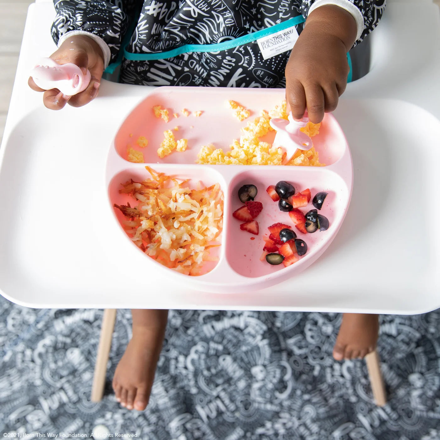 Bumkins Waterproof Splat Mat for Babies & Toddlers - Large Reusable Messy Mat for Mealtime, Crafts, and Play - Easy Clean Dining Mat for High Chairs and Floors