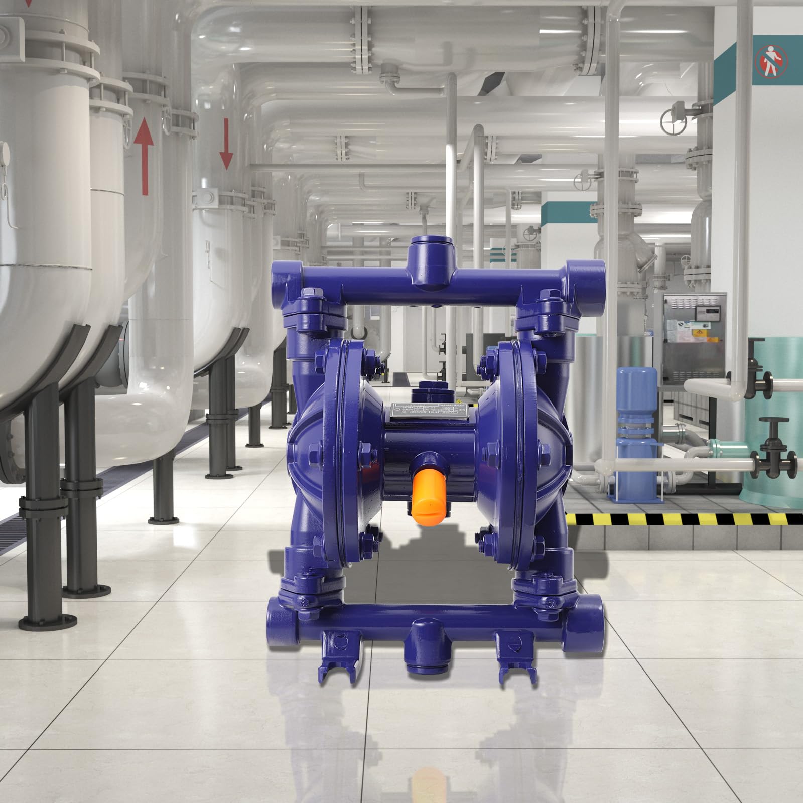12 GPM Air-Operated Double Diaphragm Pump - 115 PSI, 1/2