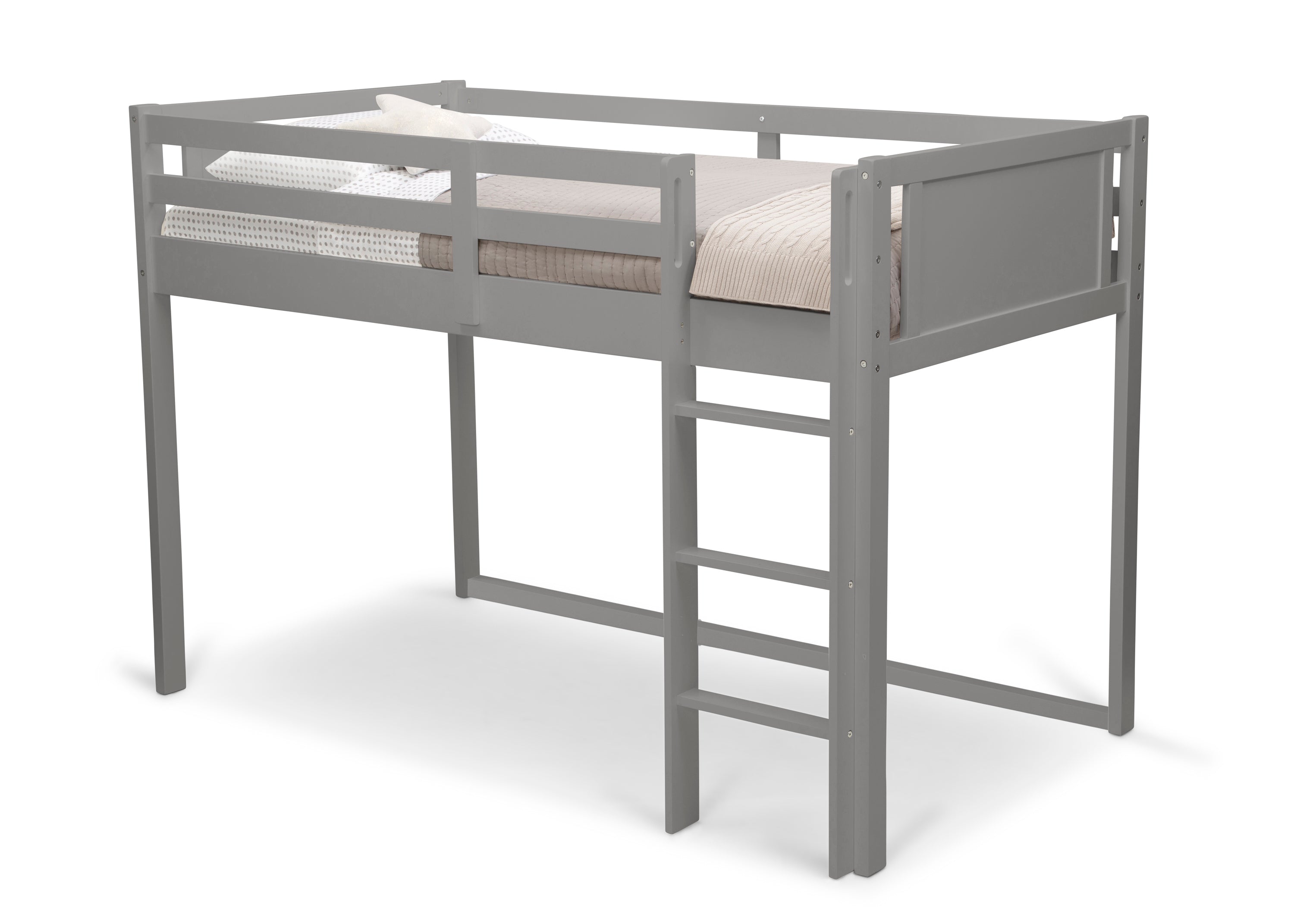 Space-Saving Twin Loft Bed with Safety Guardrail & Sturdy Ladder - Perfect for Kids' Bedrooms, Dorm Rooms & Small Apartments