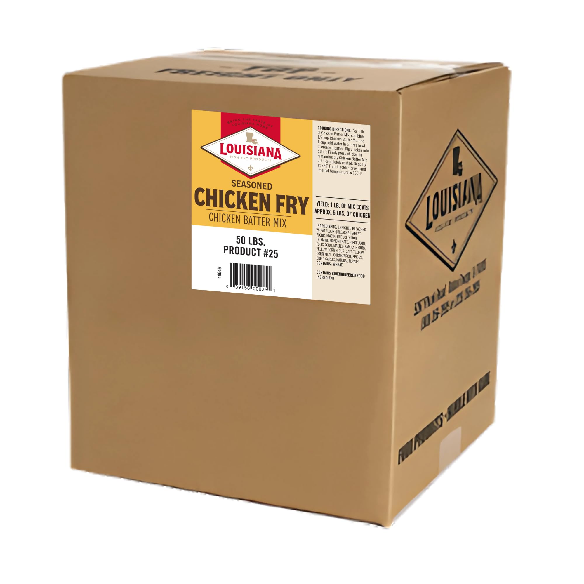 Louisiana Fish Fry Chicken Fry Seasoning - 50lb Bulk Bag for Restaurants & Catering - Perfect for Fried Chicken, Seafood & Southern Cooking