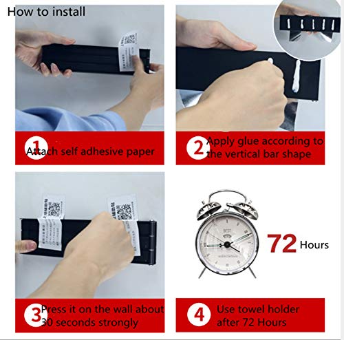 3-Arm Wall Mounted Swing Towel Rack Holder - No Drill Self Adhesive Space Saving Folding Towel Hanger for Bathroom, Kitchen, Hotel - Perfect for Small Spaces & Modern Home Decor