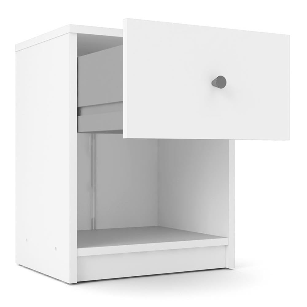 Modern White Wood Dresser and Nightstand Set - 2 Piece Bedroom Furniture for Master Bedroom, Guest Room & Nursery Storage Solutions