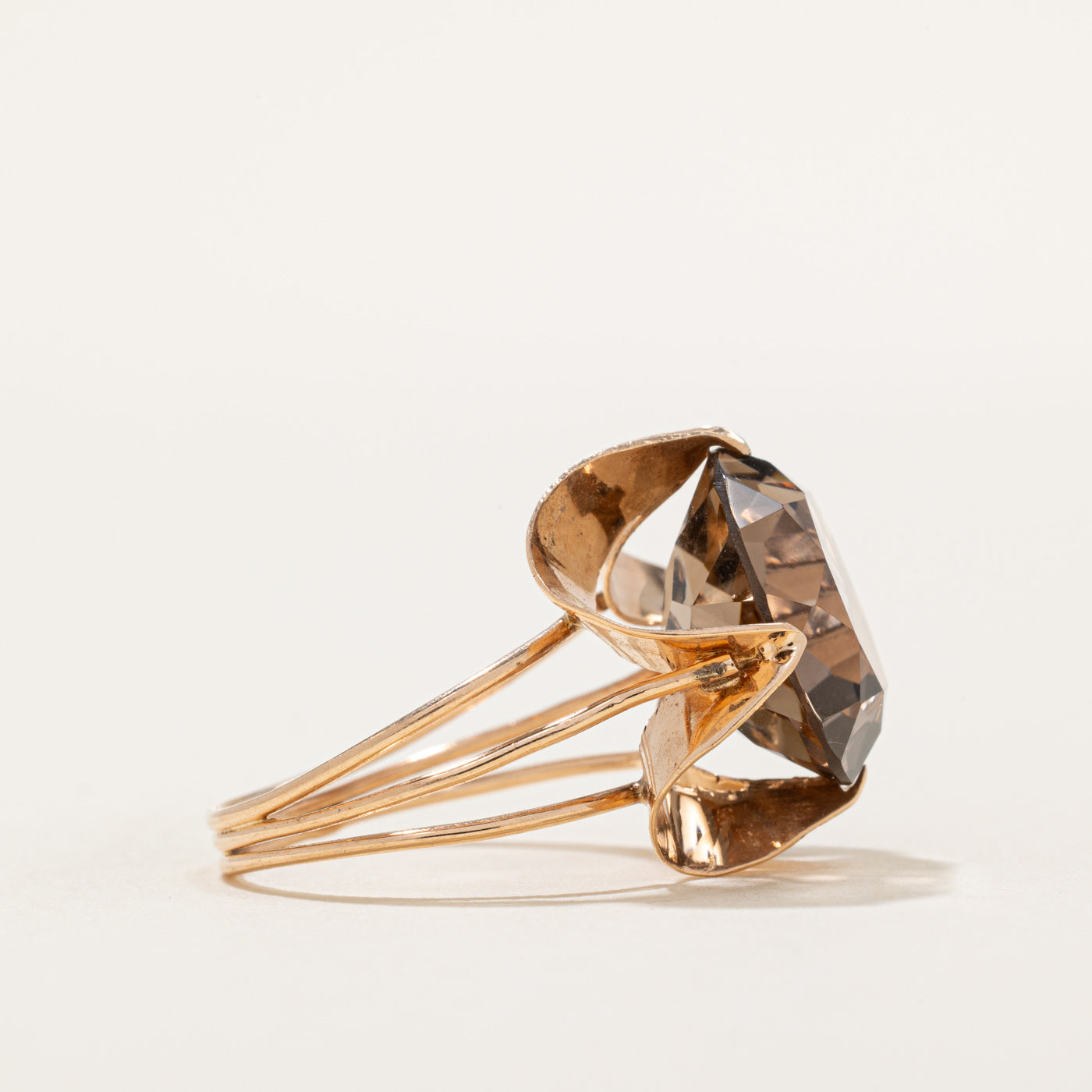 7.15ct Smoky Quartz Cocktail Ring - Size 6.25 | Elegant Statement Jewelry for Evening Parties & Special Occasions