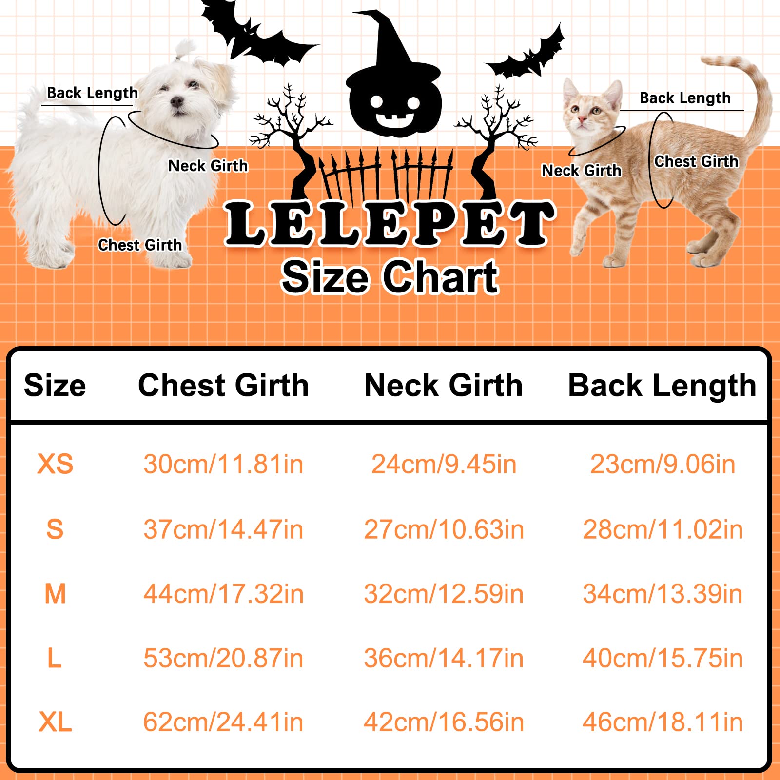 Lelepet Dog Sweater - Warm Turtleneck Pullover Knit Plaid Halloween Costume for Small to Large Dogs, Yorkies, Orange | Cozy Winter Outfit & Holiday Pet Fashion