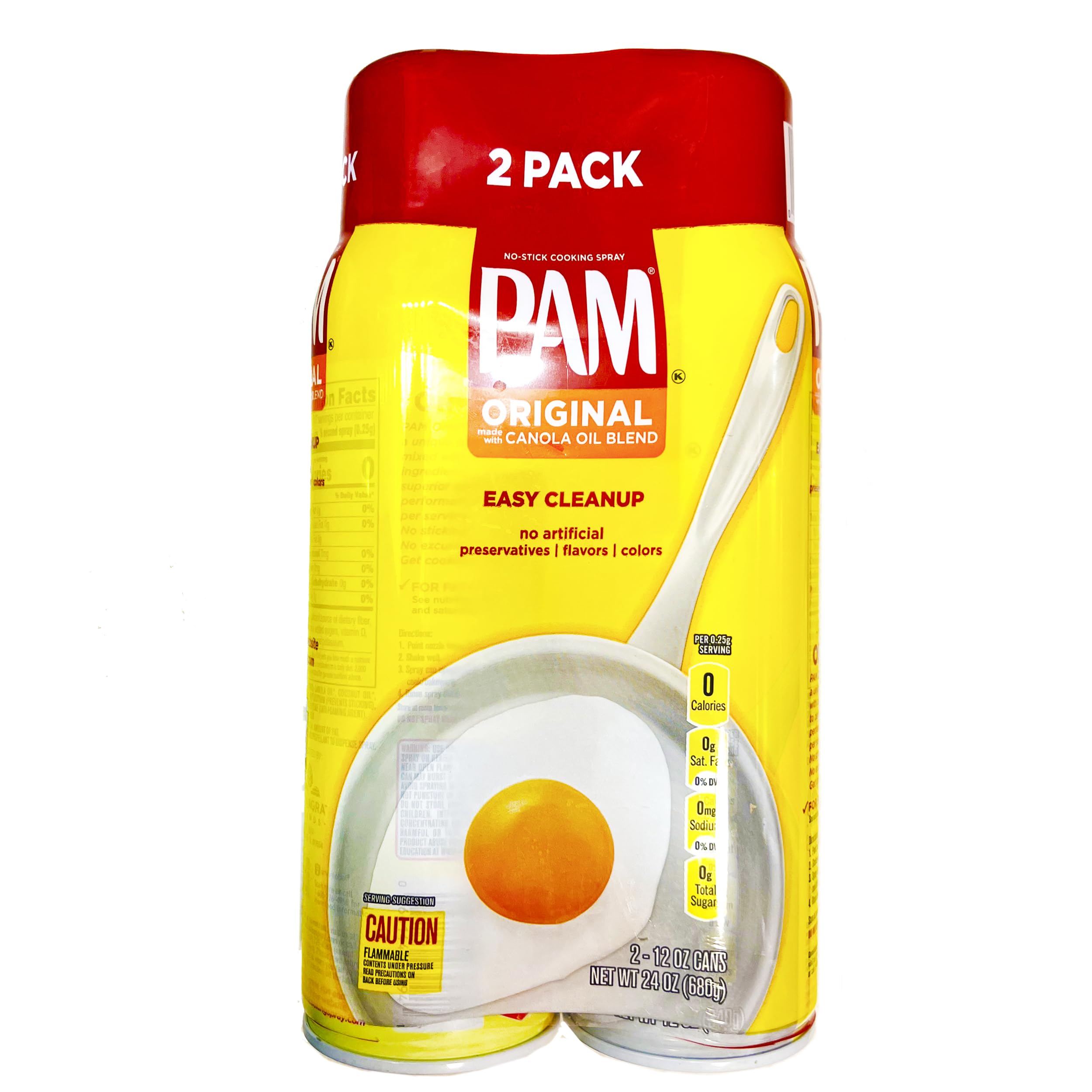Pam Original Canola Oil Cooking Spray - Non-Stick, Zero Calorie, Healthy Oil Blend for Baking, Frying & Grilling - Perfect for Pans, Grills & Bakeware