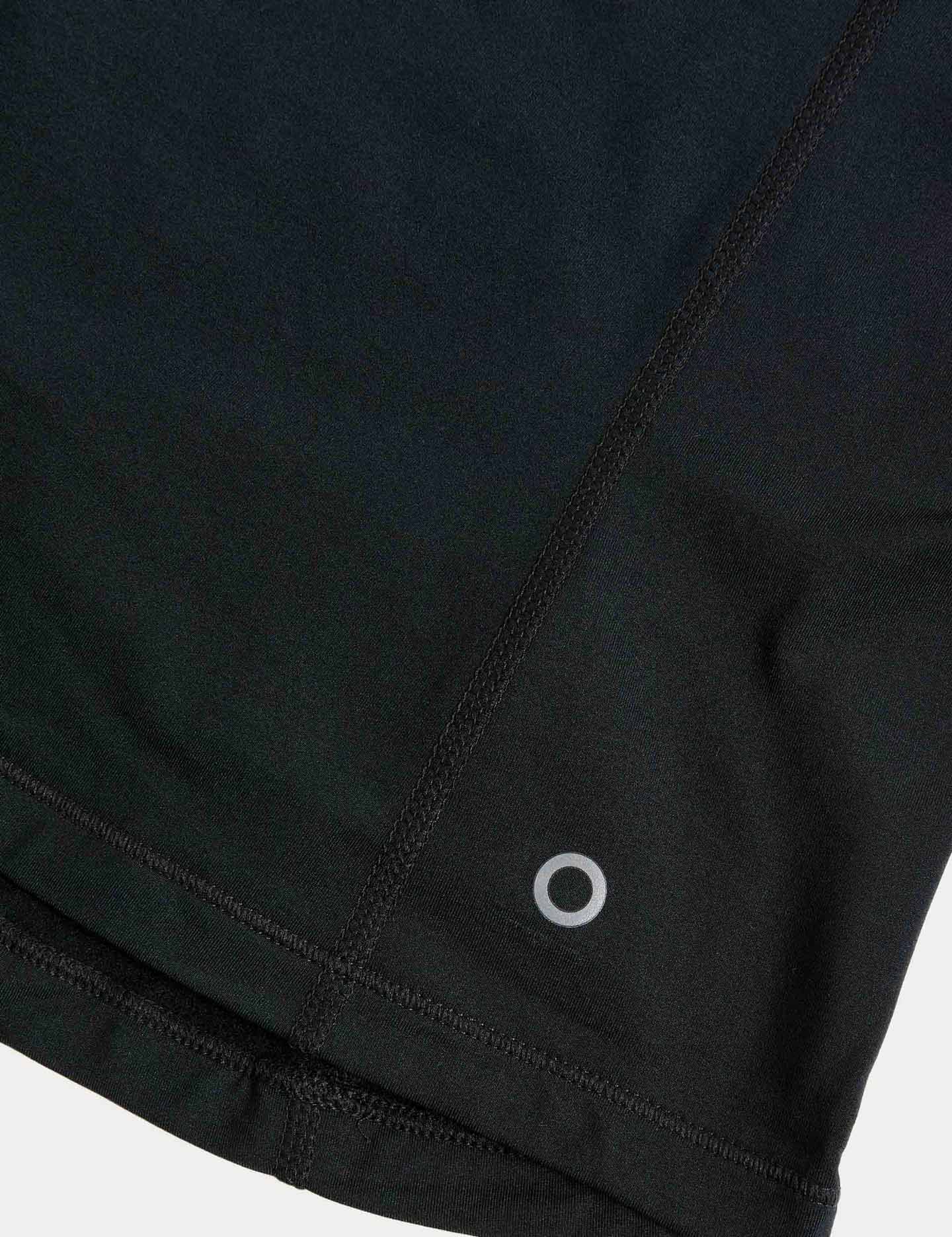 Funnel Neck Half Zip Running Top for Men & Women - Lightweight Breathable Workout Shirt - Black - Perfect for Jogging, Gym & Outdoor Activities