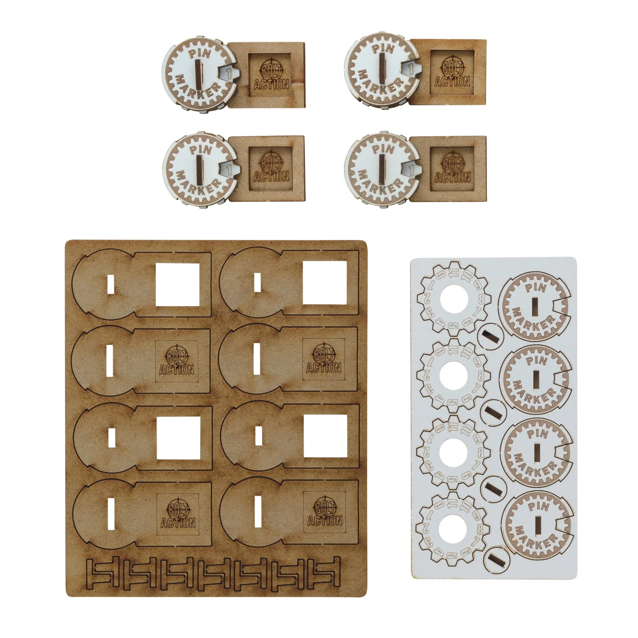 BA3 Unit Pin Markers Set of 4 - Durable Golf Course Accessories for Tournament Play & Practice