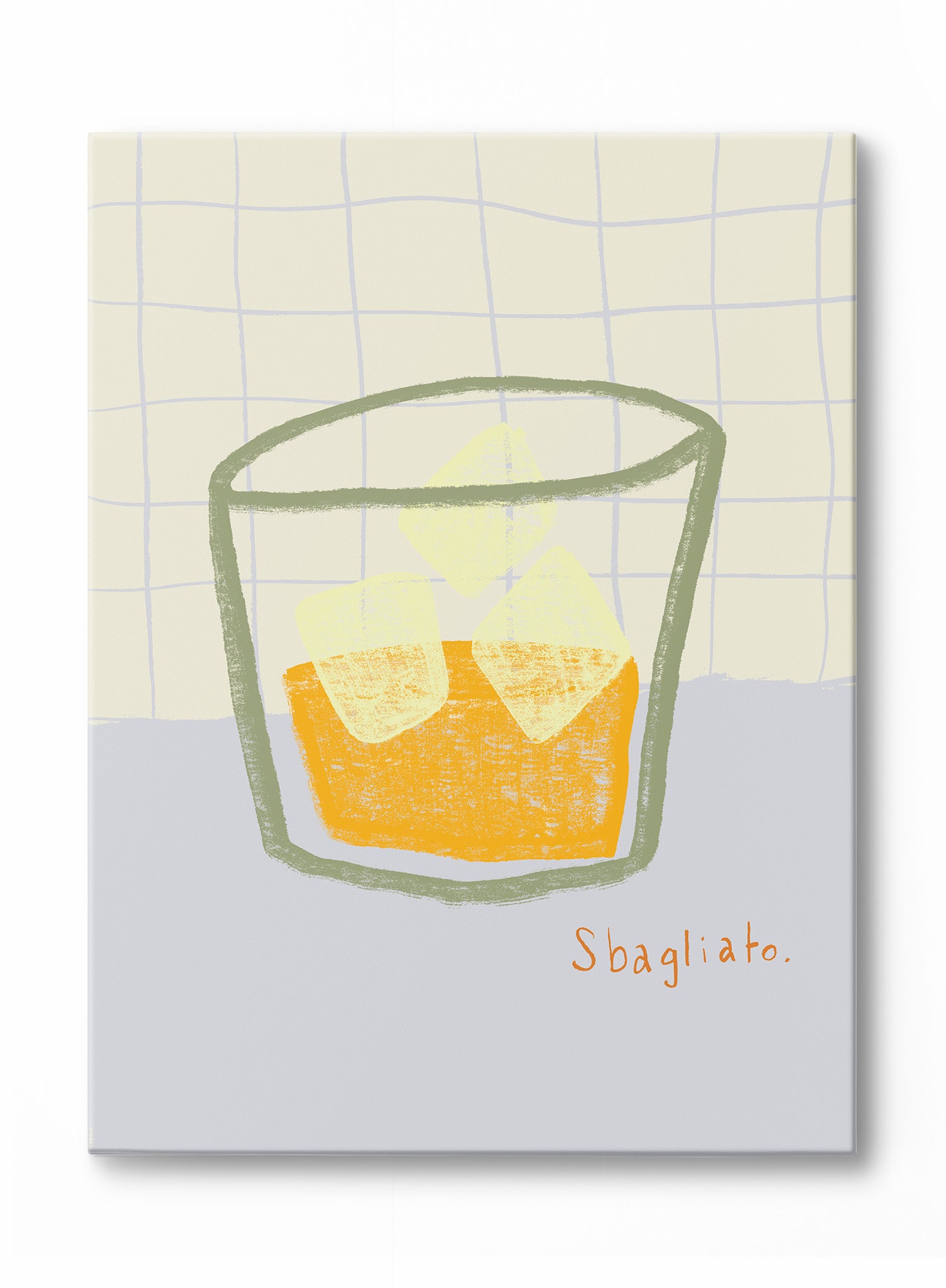 Negroni Sbagliato Canvas Print - Italian Cocktail Art Wall Decor for Home Bar, Office & Dining Room - Perfect for Cocktail Lovers & Bartenders