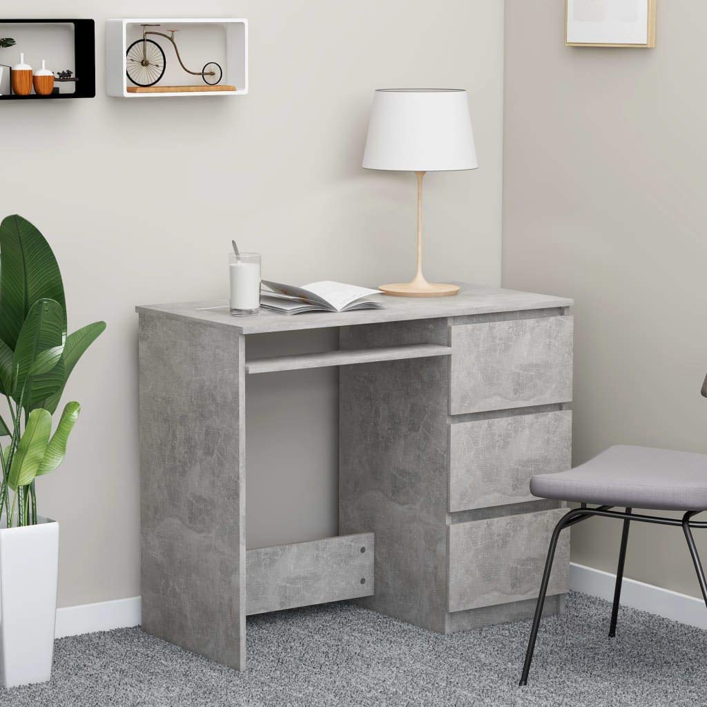 Modern Simple Style Writing Computer Desk with 3 Drawers - 35.4
