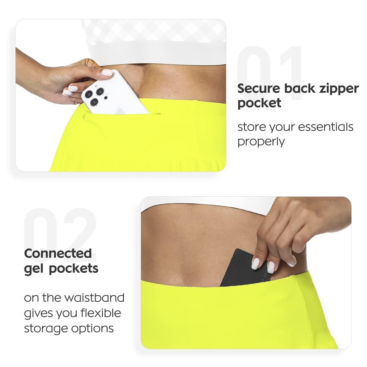 GYM RAINBOW Women's High Waisted Athletic Shorts - Lightweight Quick Dry Workout Running Shorts with Pockets for Yoga, Gym & Outdoor Activities