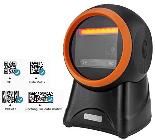 NT 2050M/NT 2055L 2D USB Hands-Free Barcode Scanner for Retail, Warehouse & Inventory Management - Fast Scanning, Plug & Play, Compact Design
