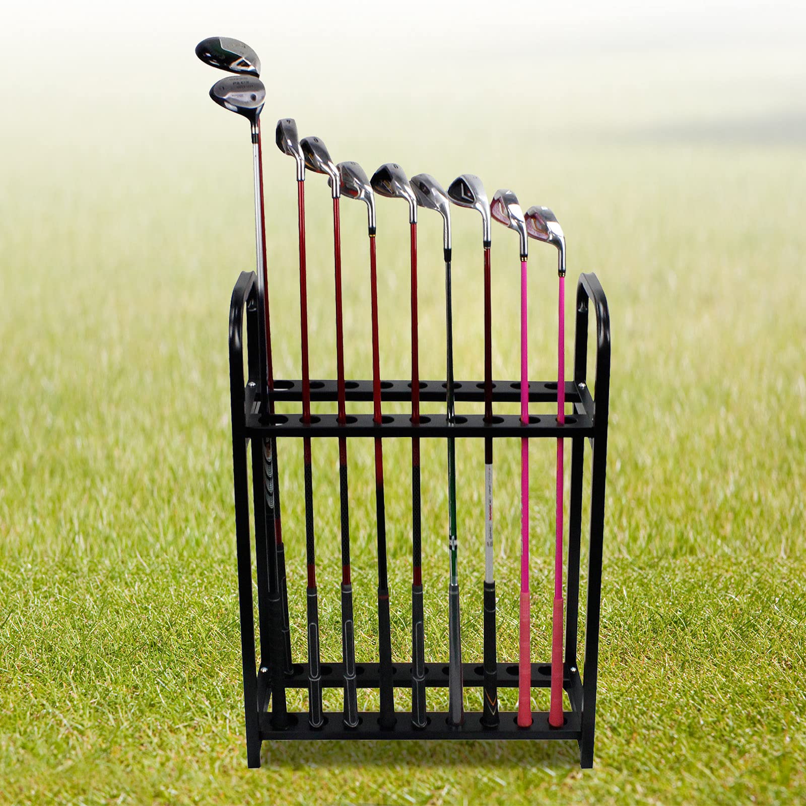 LOYALHEARTDY 18-Hole Golf Club Display Stand - Premium Golf Club Organizer & Rack for Storage - Golf Accessories for Home, Office, or Pro Shop Use
