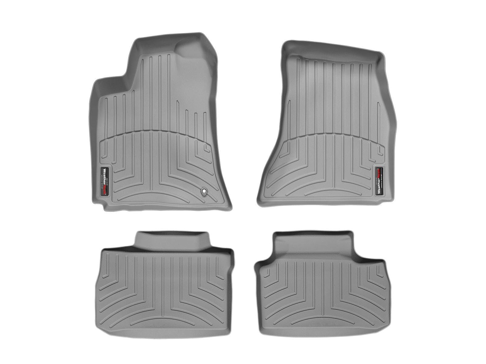 WeatherTech Custom Fit Floor Liners for Dodge 300, Charger, Magnum - 1st & 2nd Row (46069-1-2) - Heavy Duty All-Weather Protection - Perfect for Winter Snow, Mud & Rain - Grey Car Floor Mats