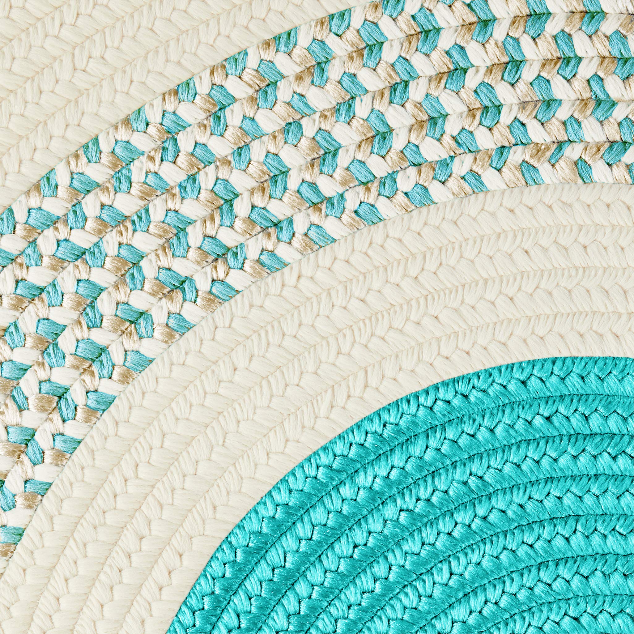 Premium 6' x 6' Round Teal Green Crescent Rugs - Soft Non-Slip Area Rug for Living Room, Bedroom, Nursery & Home Decor