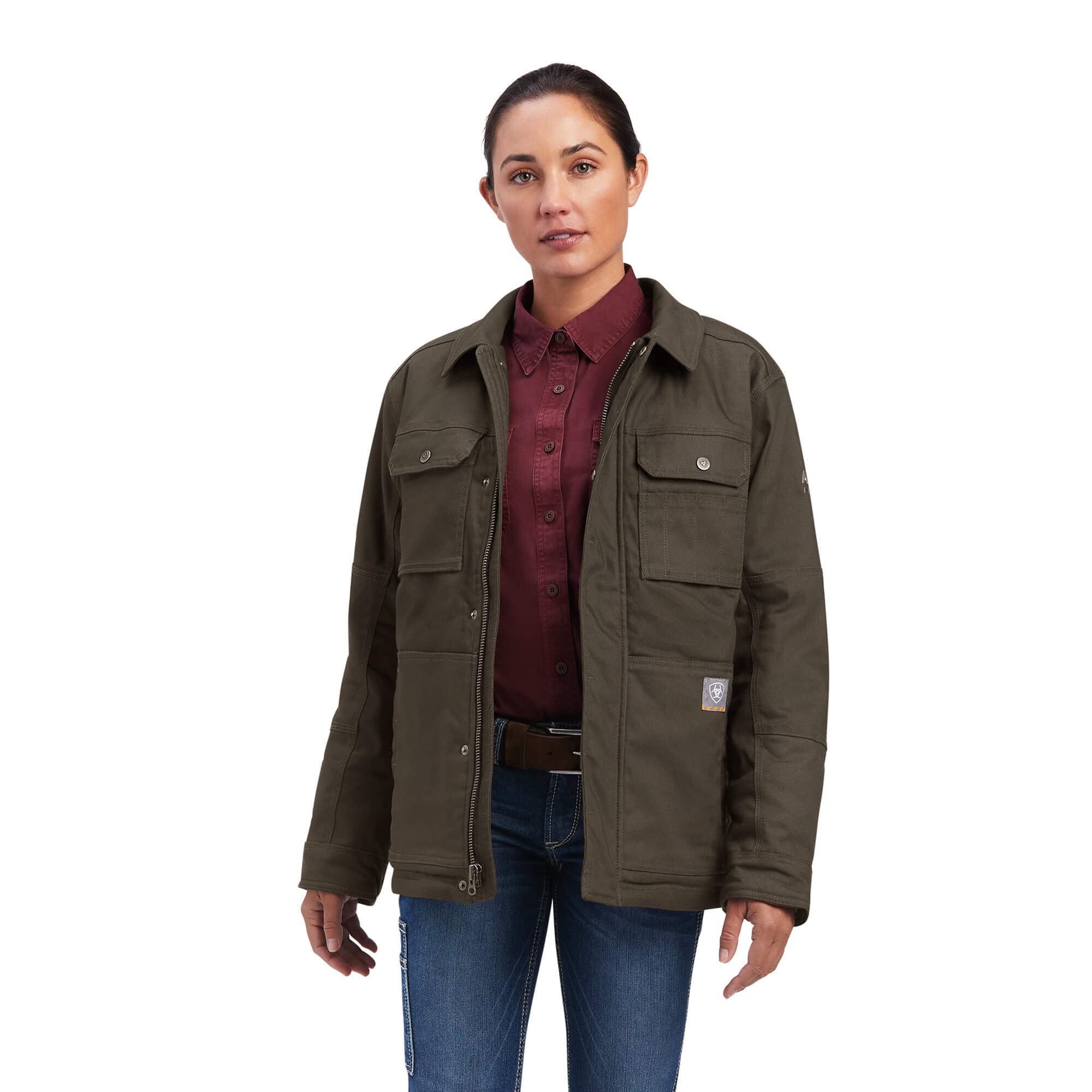 Ariat Women's Rebar DuraCanvas Sherpa-Lined Winter Coat - Waterproof & Windproof Jacket for Outdoor Work, Hiking, and Cold Weather Activities