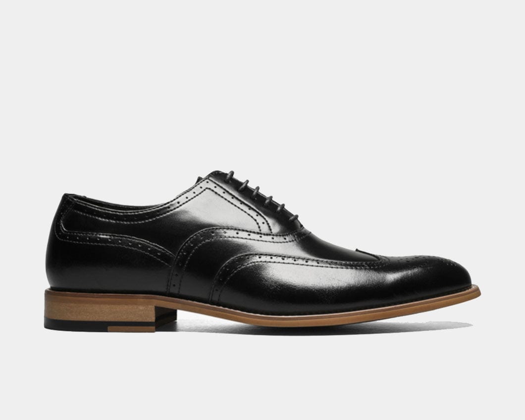 Premium Dunbar Wingtip Oxford Dress Shoes for Men - Classic Business & Formal Occasions - Comfortable Leather Brogues for Office, Wedding & Professional Events