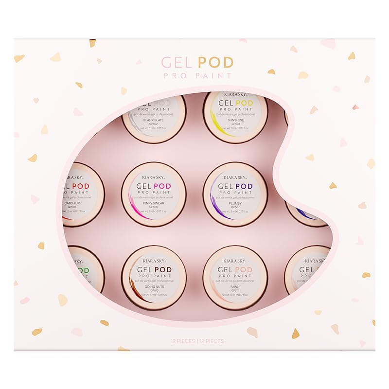 KIARA SKY Professional Nail Gel Polish Set - 12 Vibrant Colors for Salon-Quality Nail Art | Long-Lasting Gel Paint for Manicures, Pedicures & DIY Nail Designs at Home