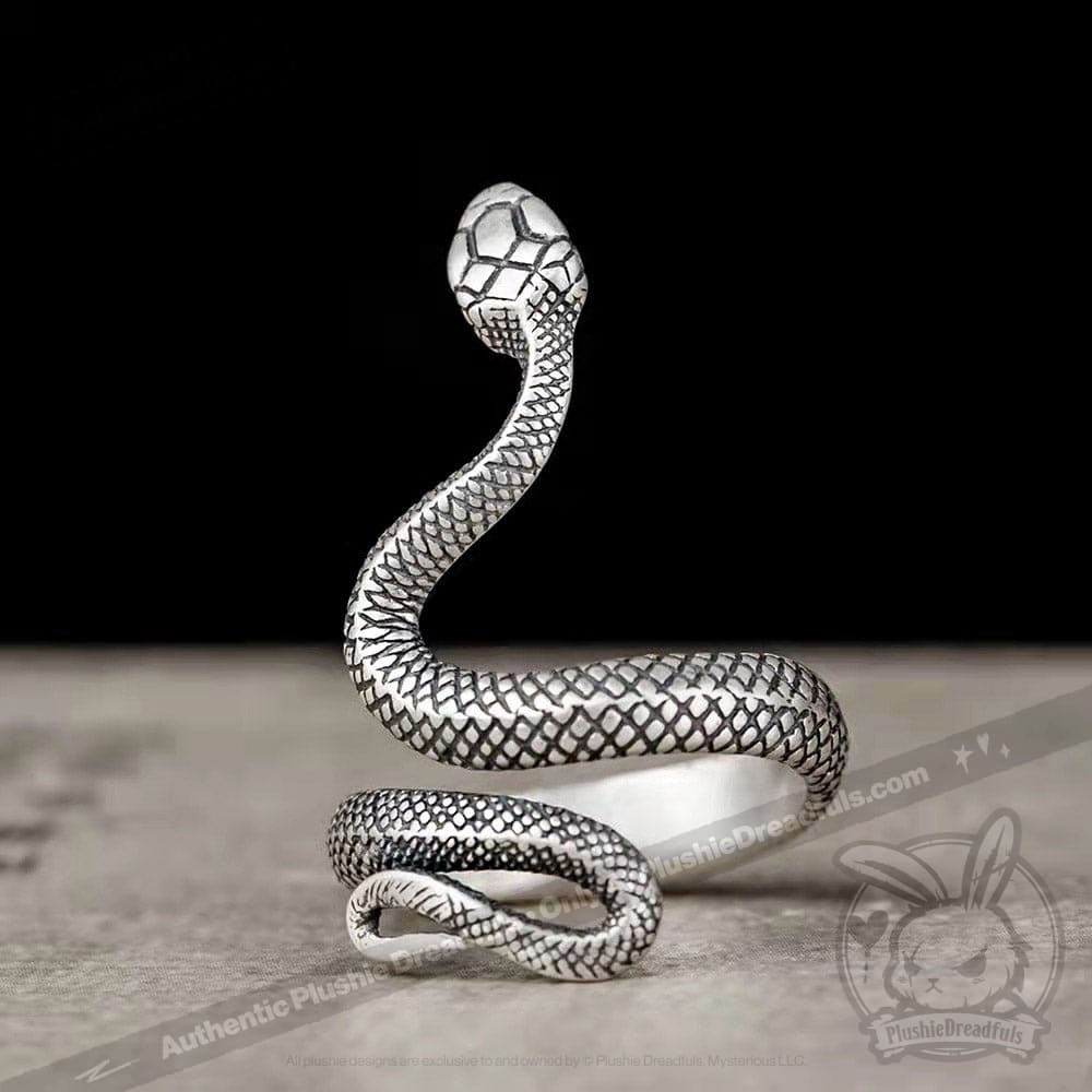 Sterling Silver Snake Jewelry Set - Elegant Snake Ring & Necklace for Women - Perfect for Gifts, Halloween, and Boho Fashion