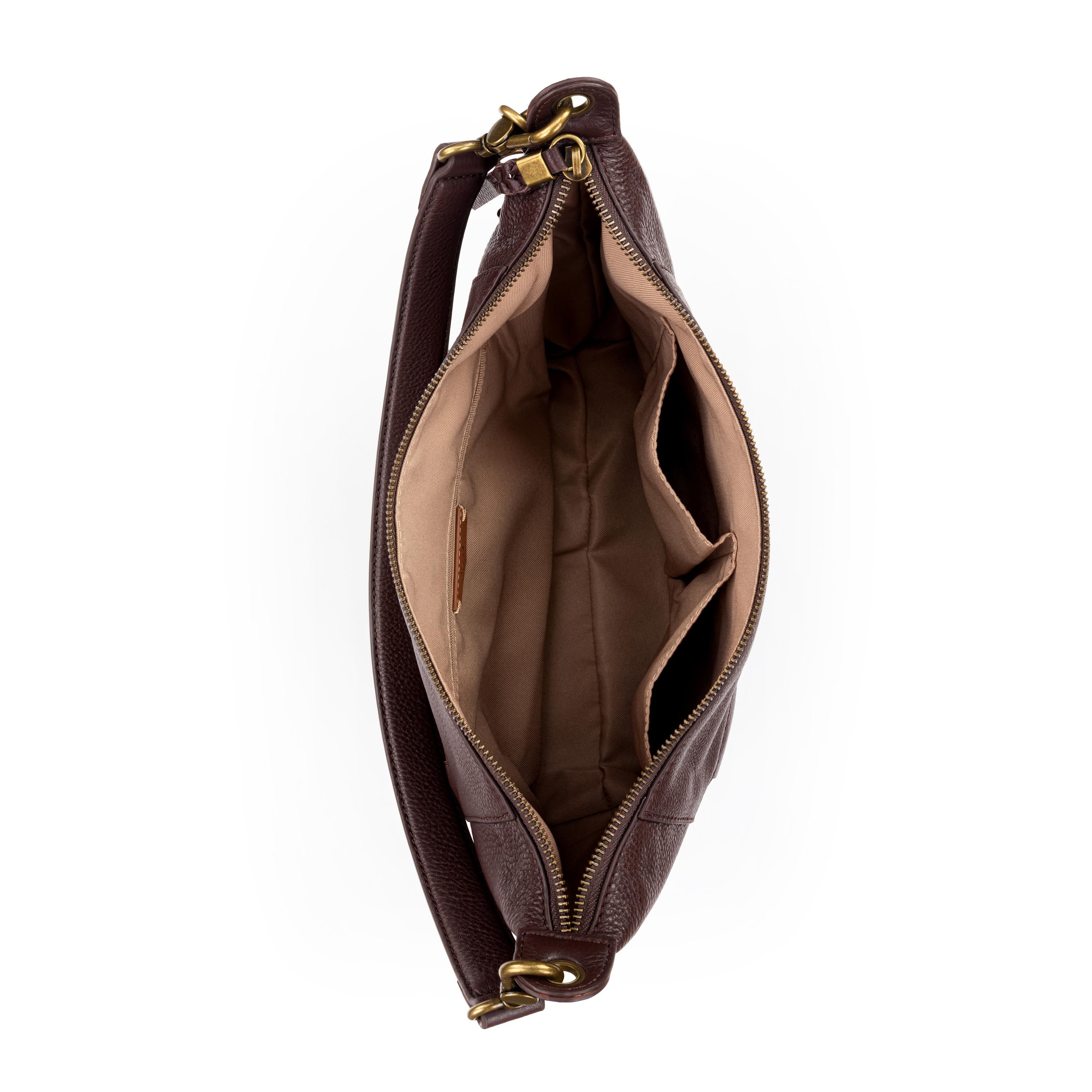 Premium Alameda Hobo Leather Handbag in Rich Mahogany - Stylish & Durable for Work, Travel & Everyday Use