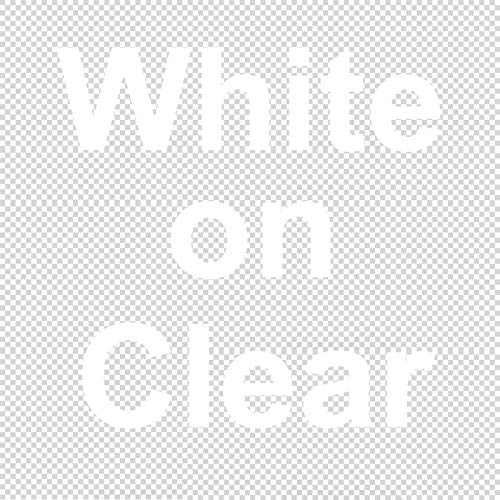 Tze-125 White on Clear