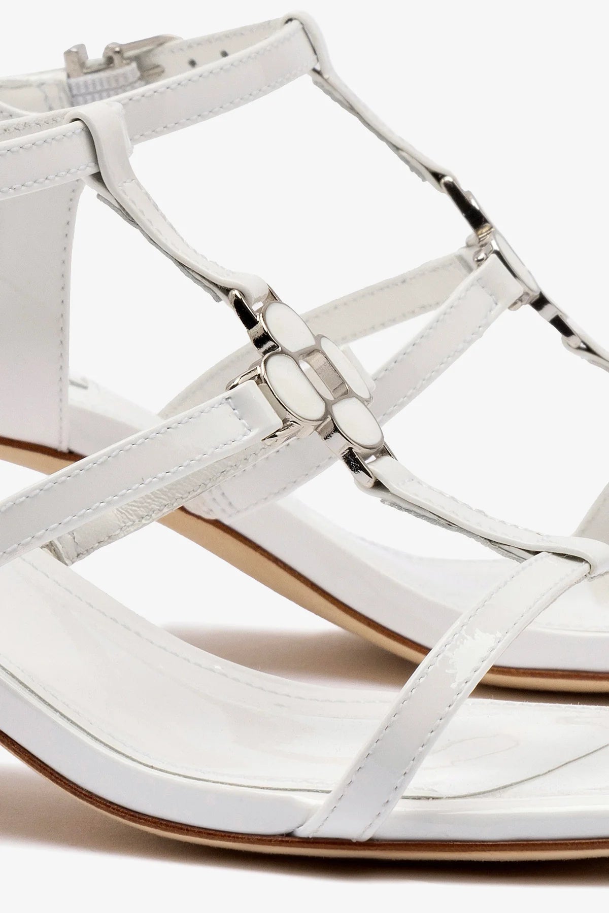 White Patent Leather Hana Block - Stylish and Durable for Everyday Use, Work, and Special Occasions