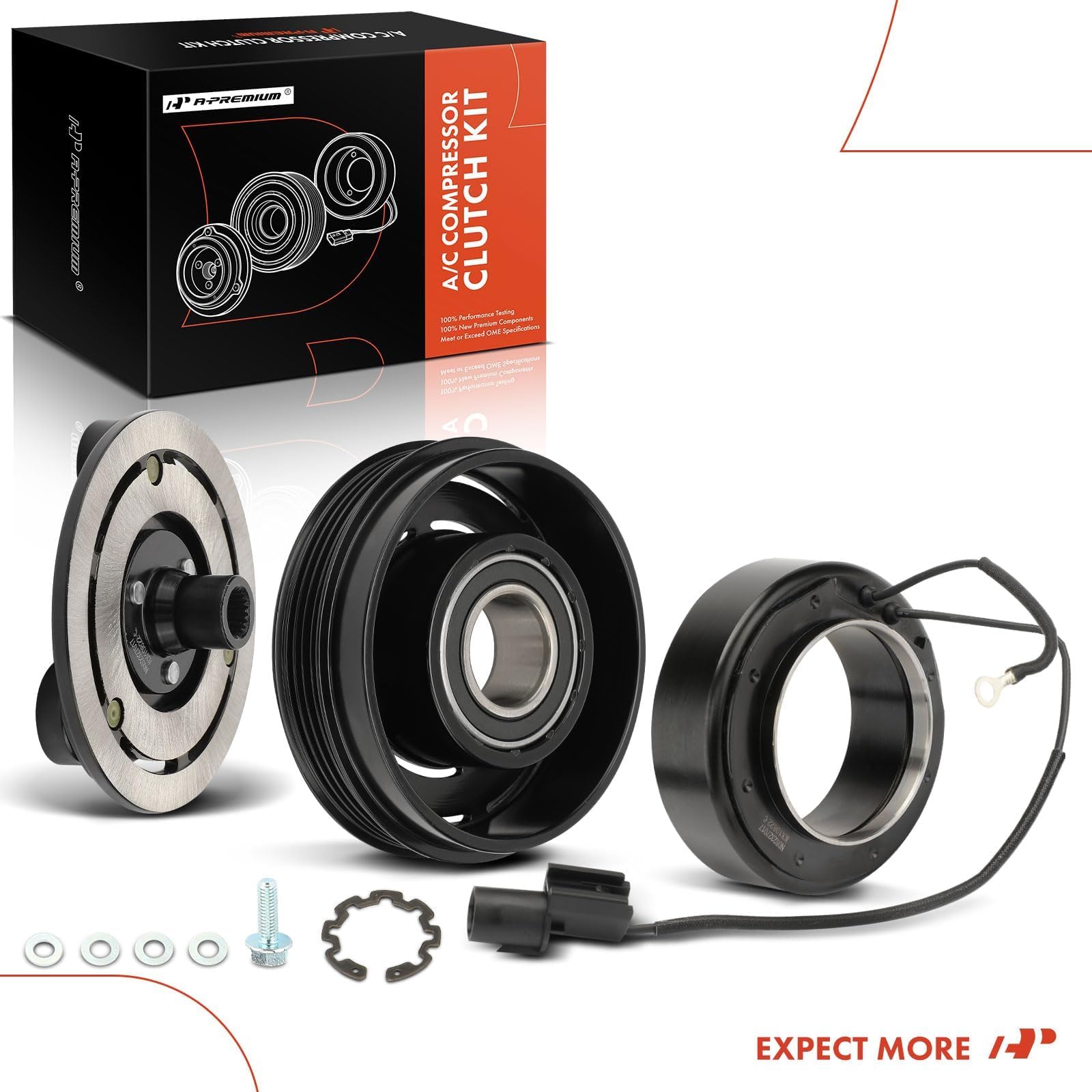 Premium A/C Compressor Clutch Kit for 2003-2006 Kia Sorento 3.5L - Direct Replacement Part for Smooth Cooling Performance - Perfect for Summer Road Trips & Hot Weather Driving