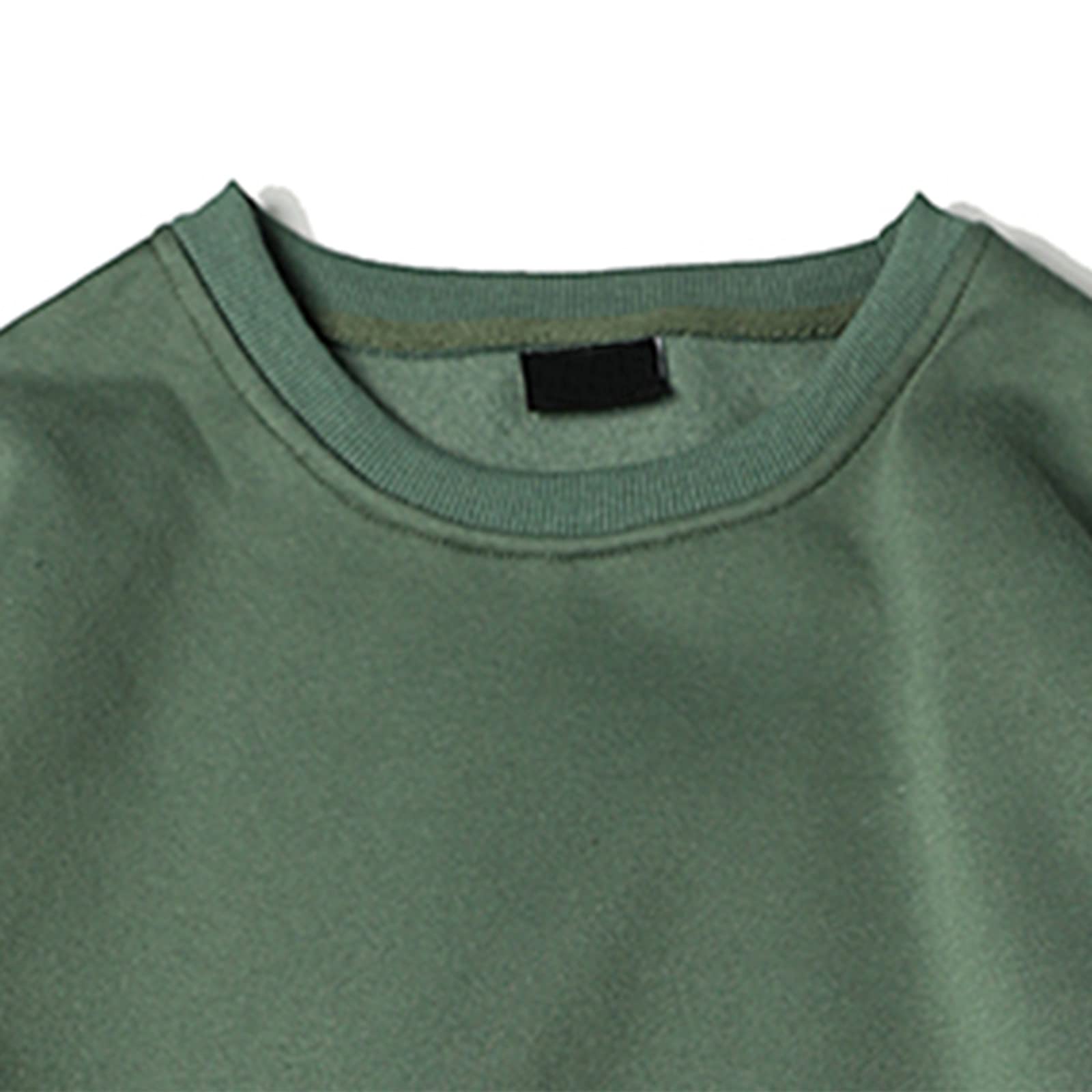 Men's Casual Solid Color Drop Shoulder Hoodie - Gray Round Neck Sweatshirt for Everyday Wear & Street Style Fashion