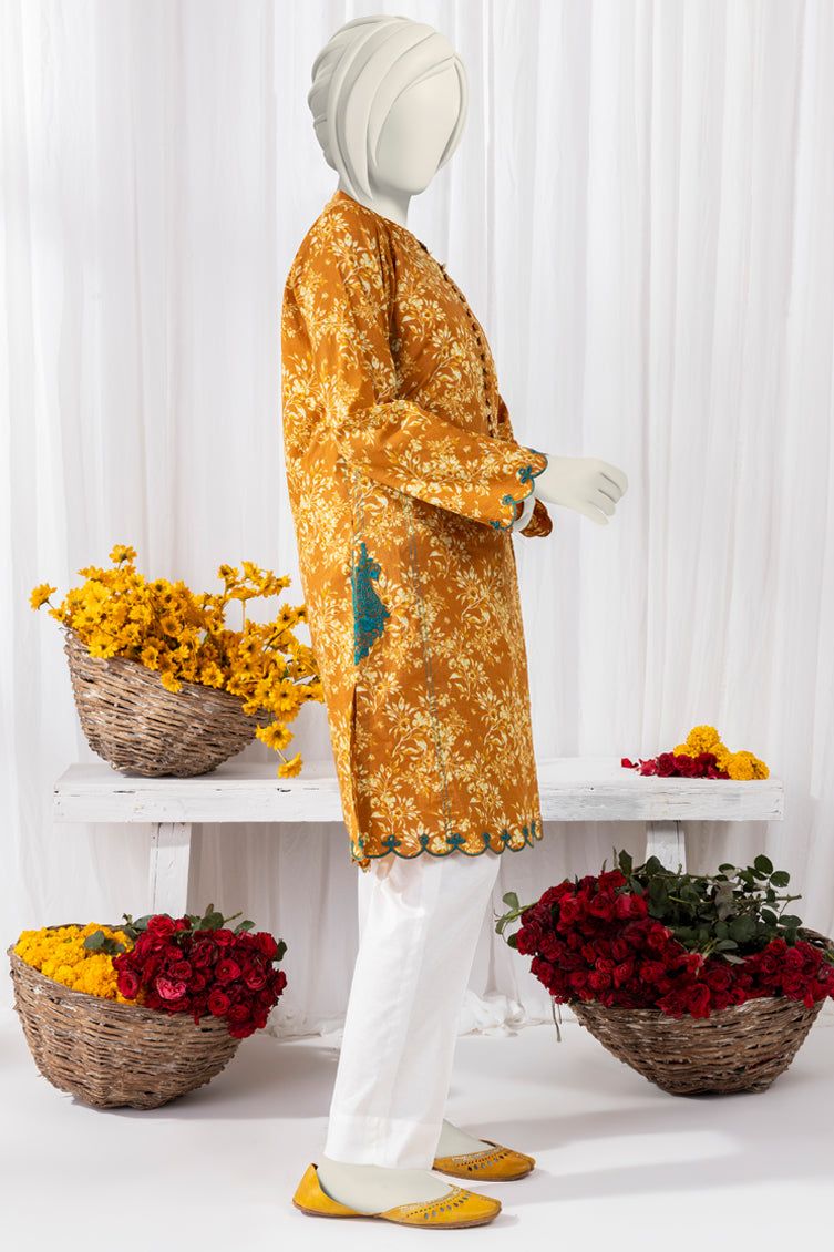 J. Junaid Jamshed Cambric Brown Kurti - Elegant Pakistani Tunic Top for Women | Perfect for Casual Wear, Parties & Festive Occasions