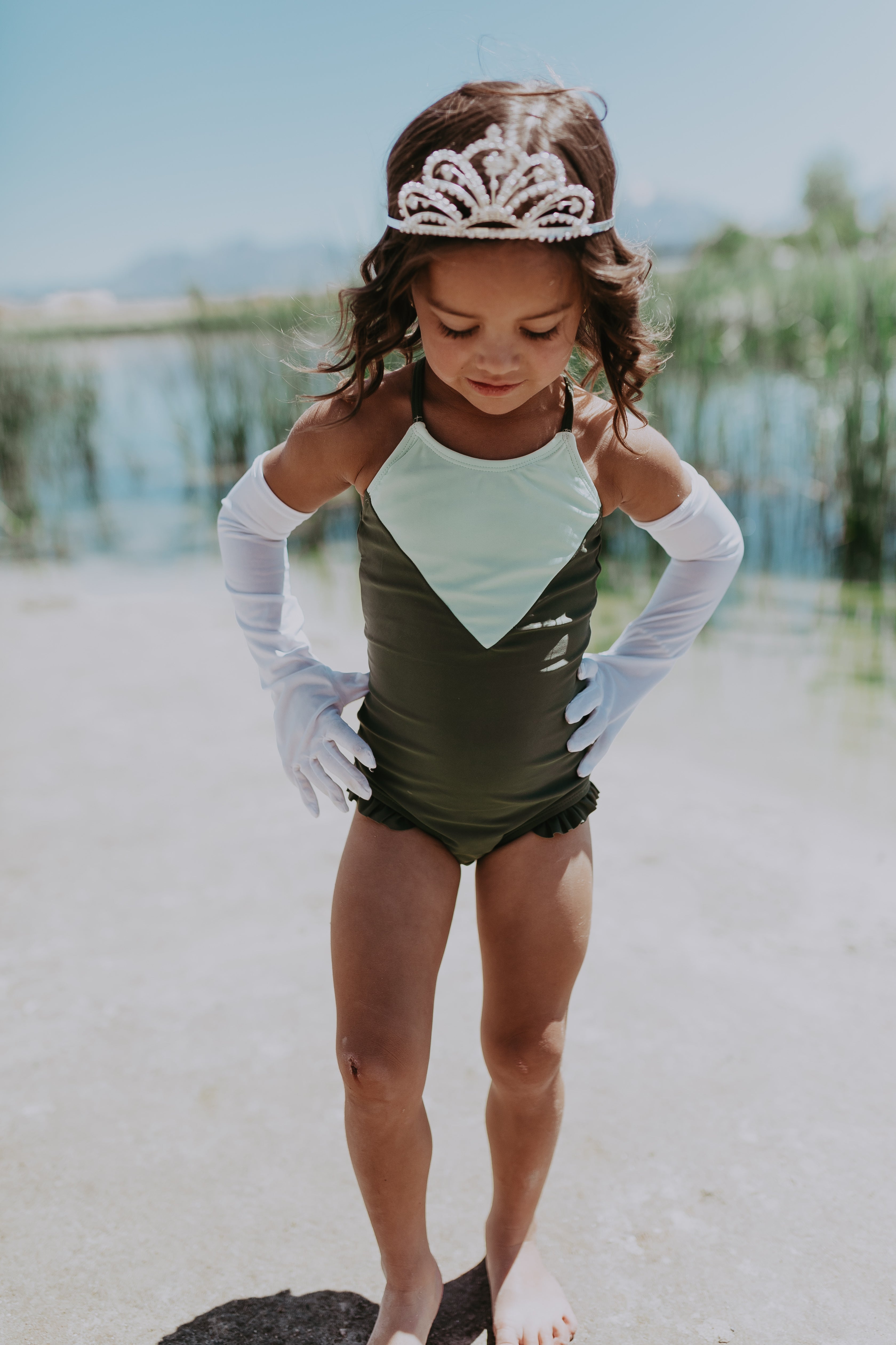 Disney Princess Tiana Inspired Dress for Girls - Elegant Little Princess Costume $18 | Perfect for Halloween, Birthday Parties & Dress-Up Play