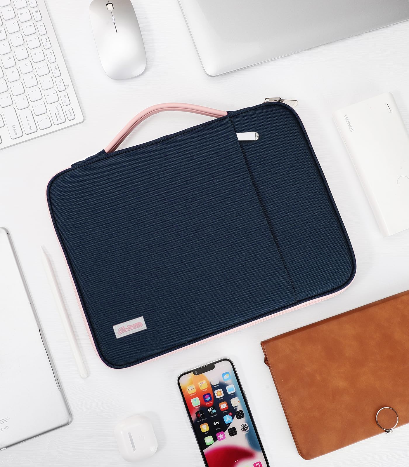 Premium 9-11 Inch Tablet Sleeve Organizer with Handle - Compatible with iPad 9/8/7th 10.2