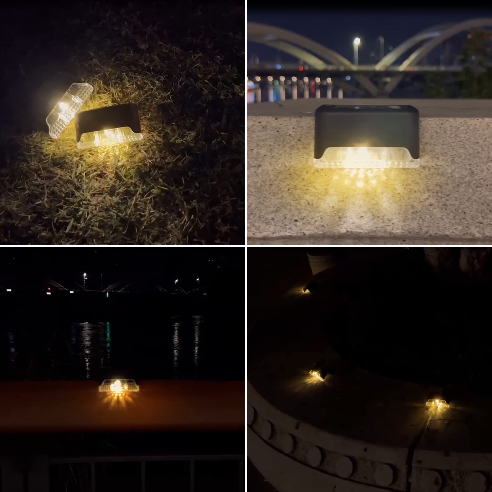 Civikyle 20-Pack Solar LED Outdoor Lights - Waterproof Warm White Deck Fence Step Patio Lighting for Garden, Pathway & Backyard Decor