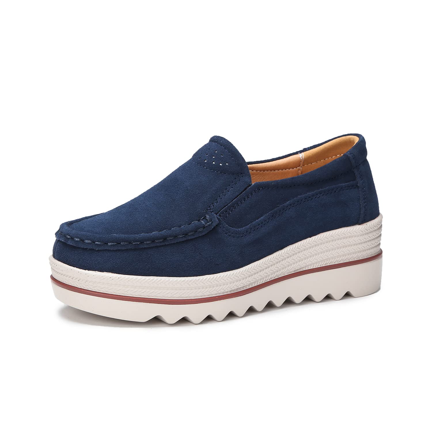 Ruiatoo Women's Slip On Loafers - Comfortable Thick Soft Platform Shoes for Business Casual & Walking | Office Work, Daily Commute, Travel & Leisure Outfits